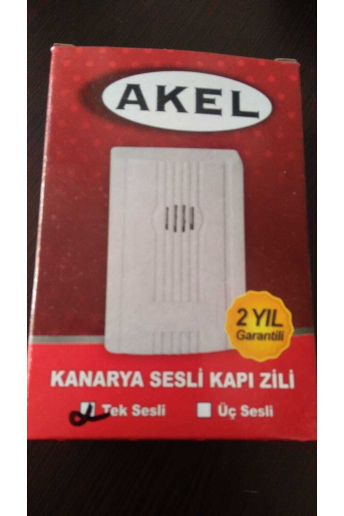Akel Tek Ses Kanarya Kapı Zili 12v