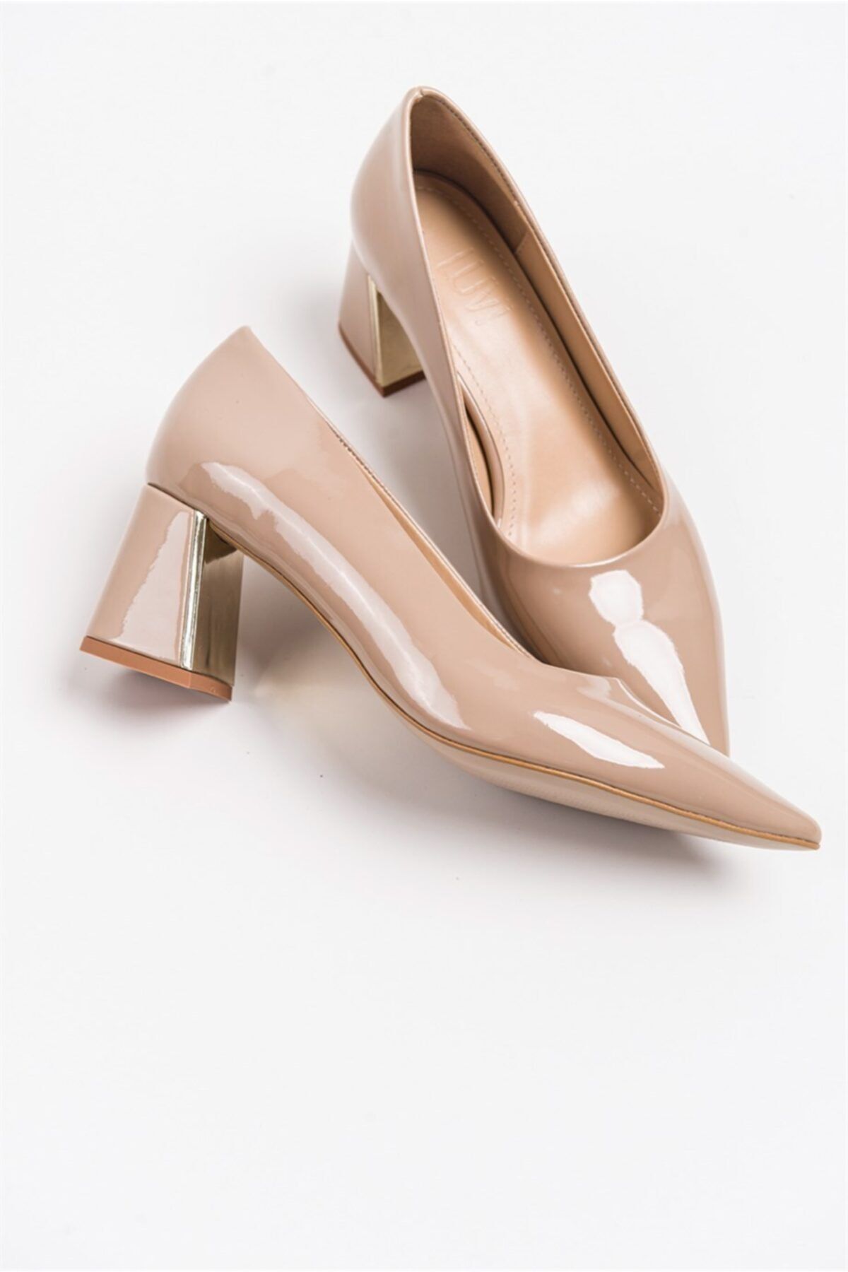 LuviShoes Kadın Ten Rugan Topuklu Ayakkabı 480