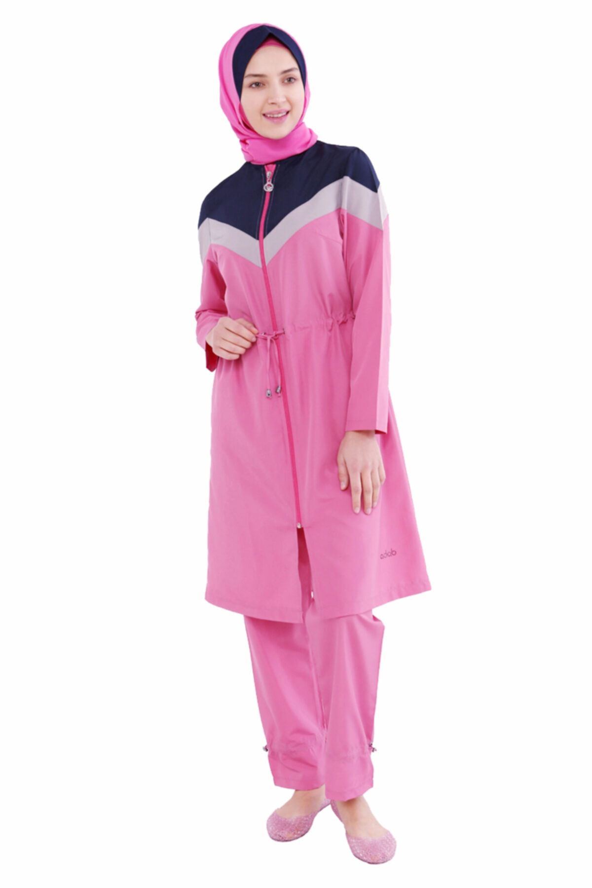 Adab Mayo Kadın Pembe Berra Model Tesettür Mayo