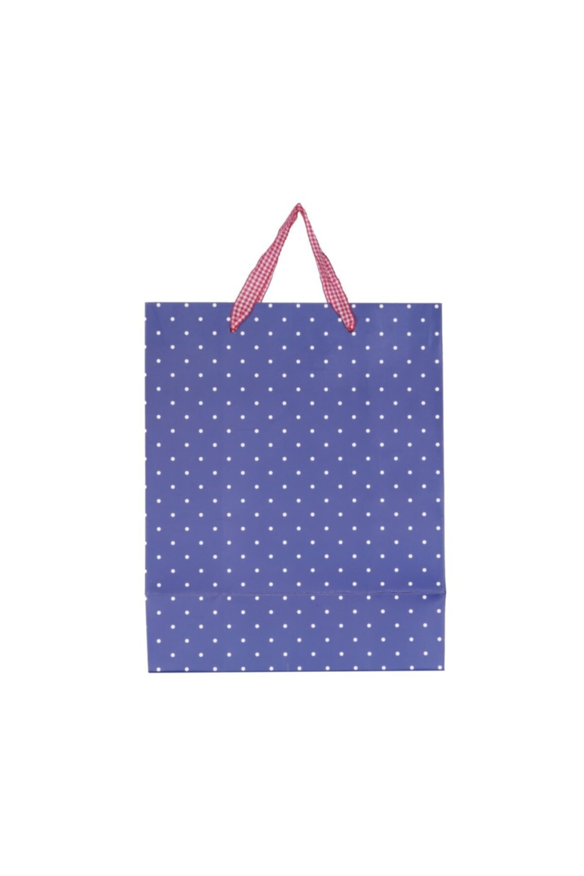 PAKETPARTİ Lacivert Puanlı Karton Çanta 26.5x33x14 12'li 2018-15