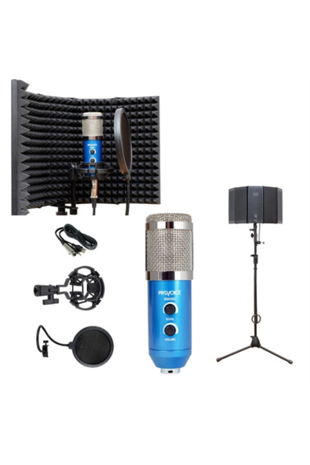 Provoice Audio Bm-300 Full Studyo Mavi Ses Kayıt Seti