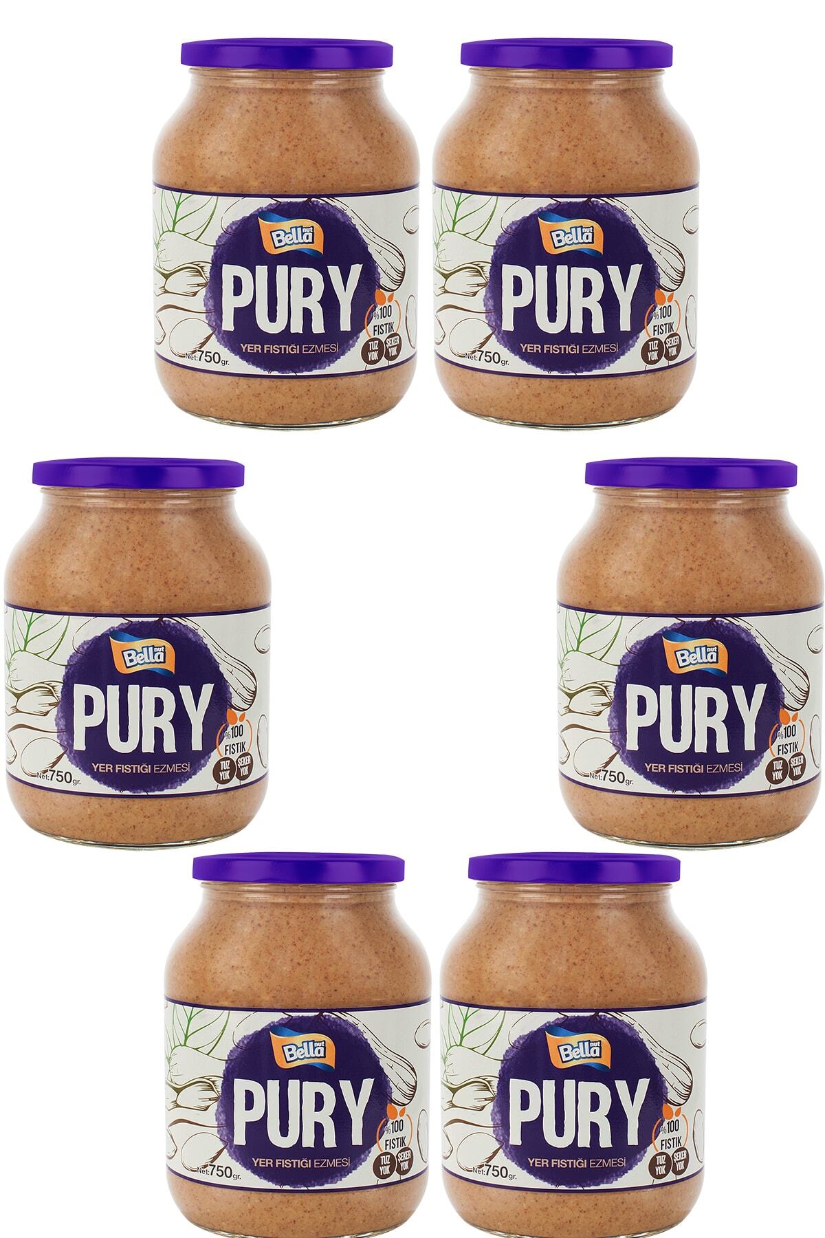 Bellanut Pury 750g Fıstık Ezmesi 6'lı Paket