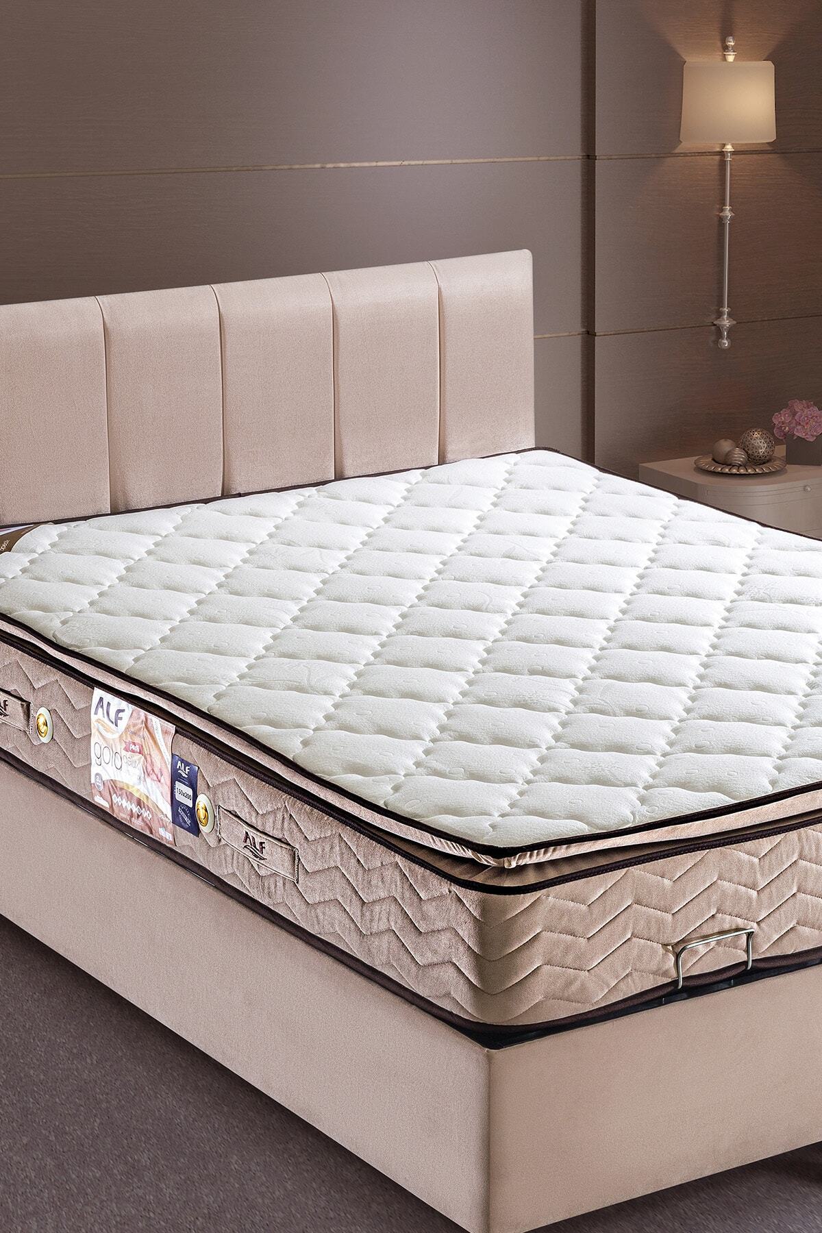 Alf Gold Delux Pedli Çift Kişilik Yatak  180 x 200 cm