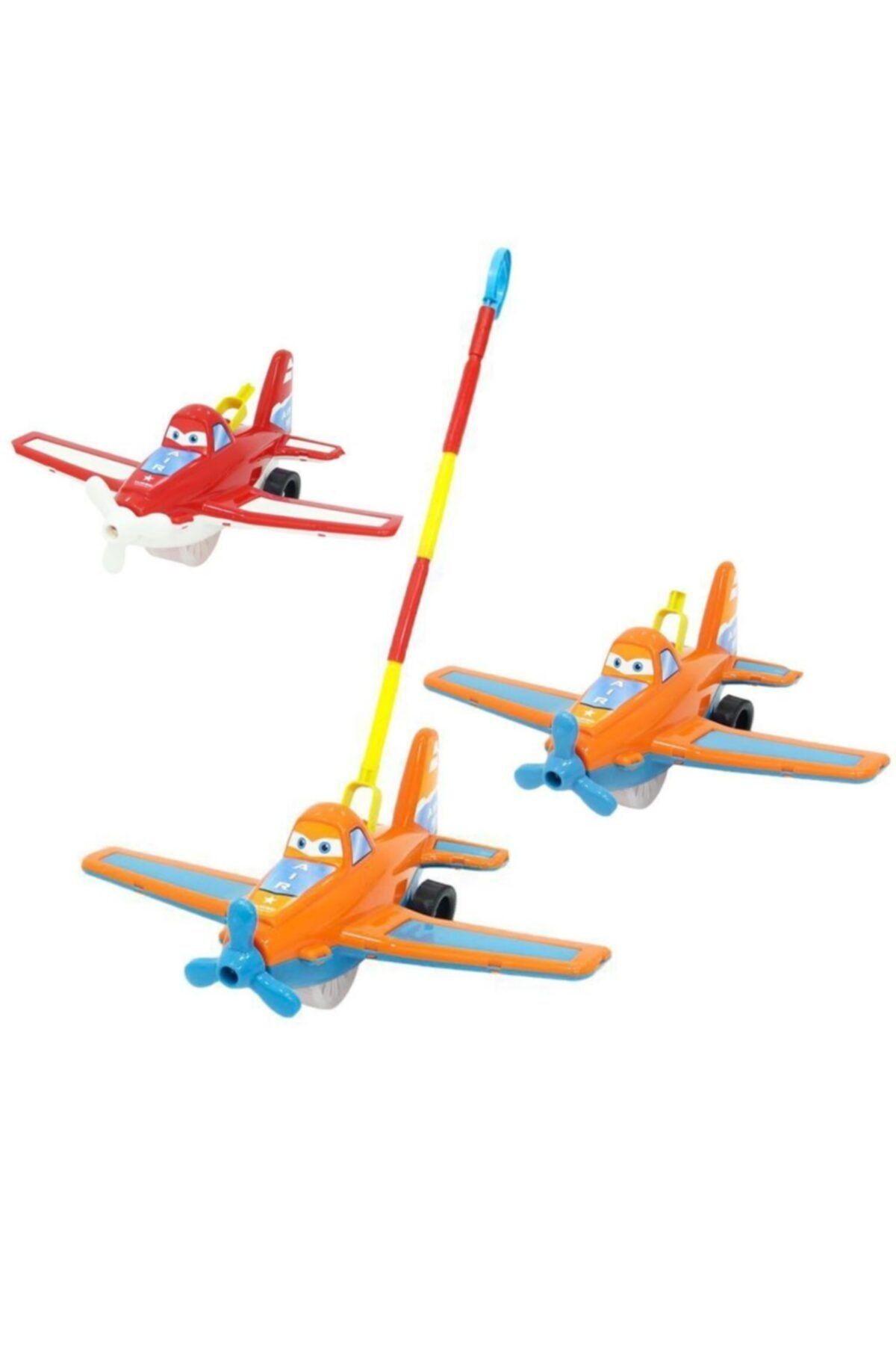 Joy and Toys Jt554 Hürkuş Uçak Baston Saplı Oyuncak Tekerli Uçak Çın Çın