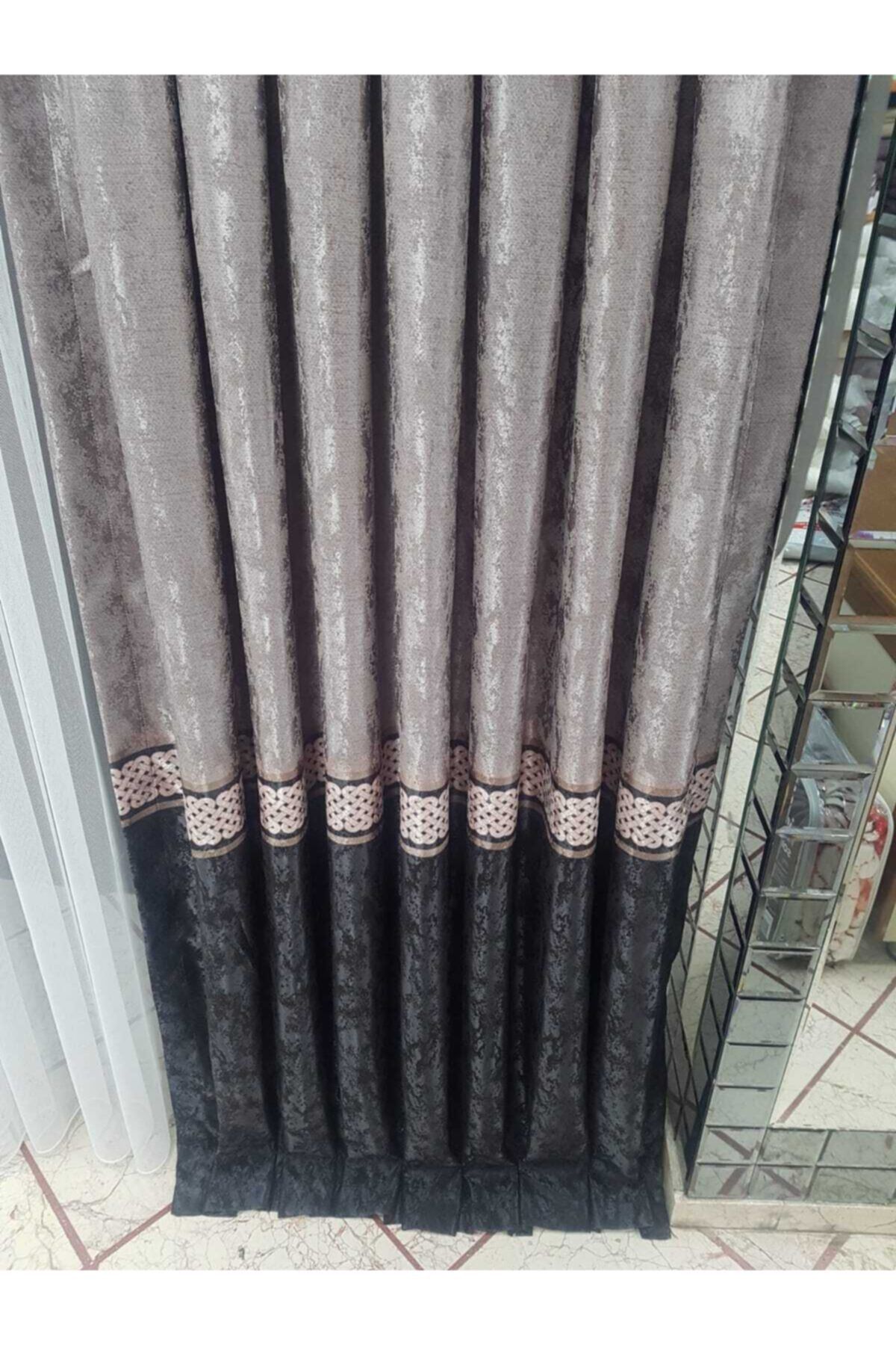 tuğsene Çift Kanat Sık Pile Pano Fon Perde