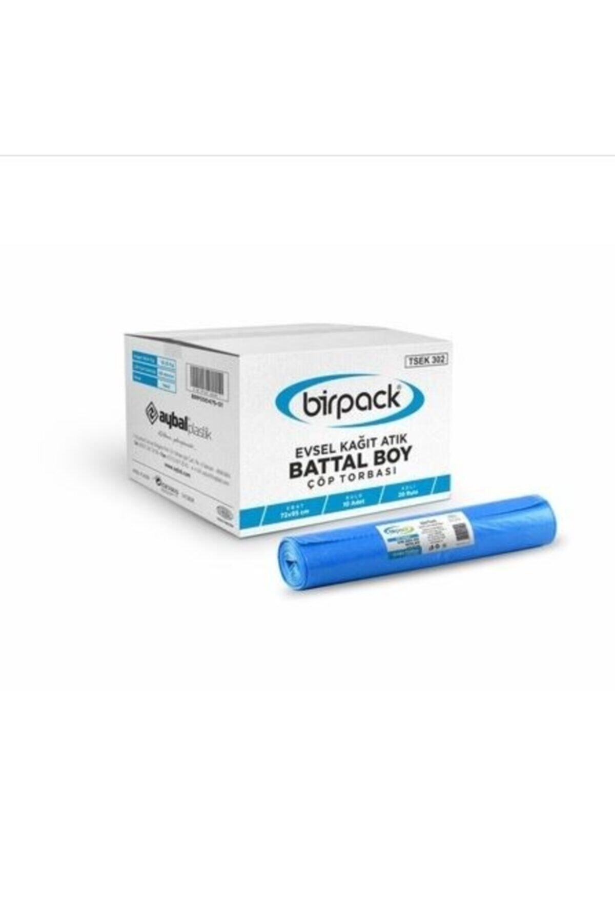 Birpack Evsel Kağıt Atık Battal Boy Çöp Torbası 72 X 95 20 Rulo