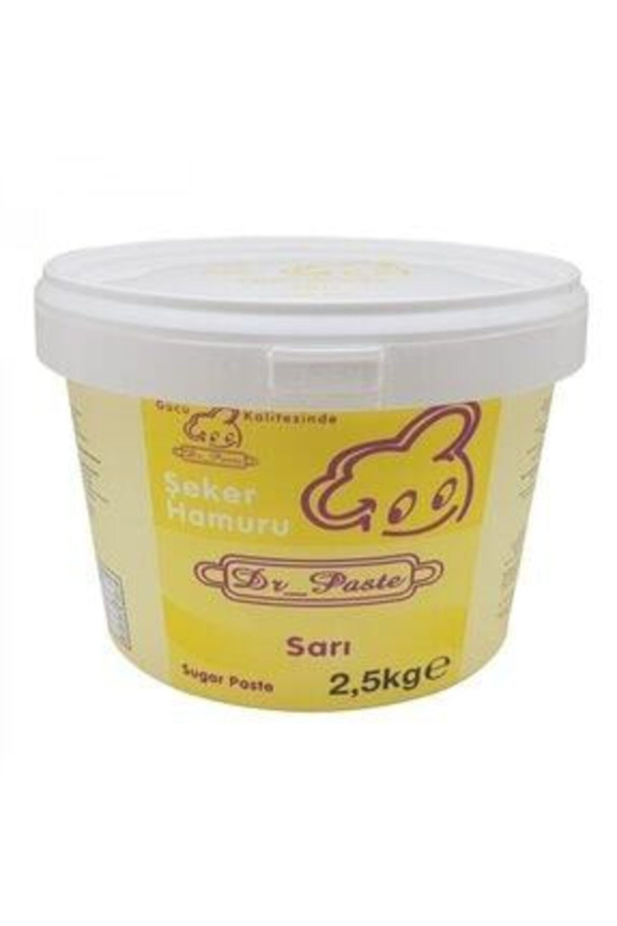 Dr.Paste Sarı Renk Şeker Hamuru 2.5 kg Pasta Kek Kurabiye Tatlı Kaplama