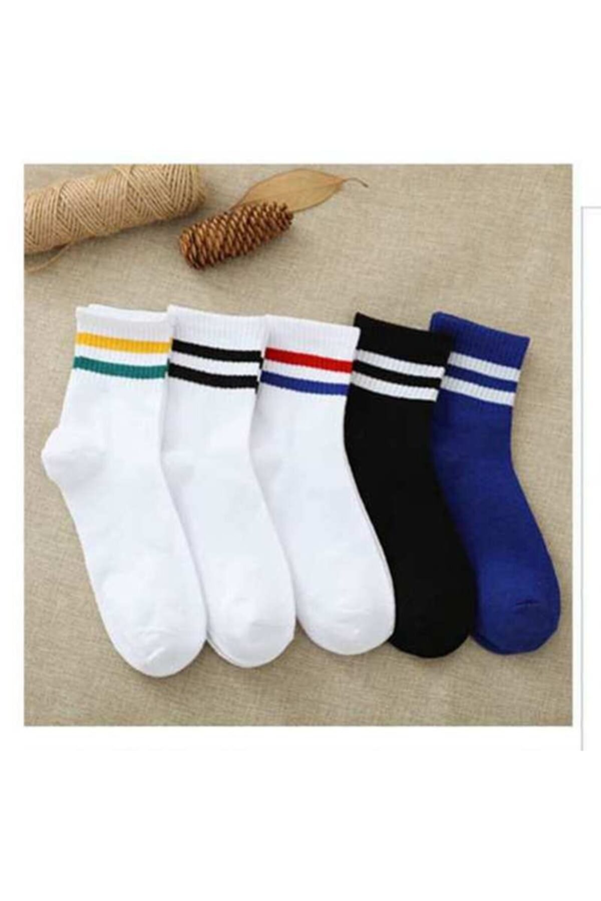 BGK Unisex Kolej Çember Desenli Çorap 6 Adet