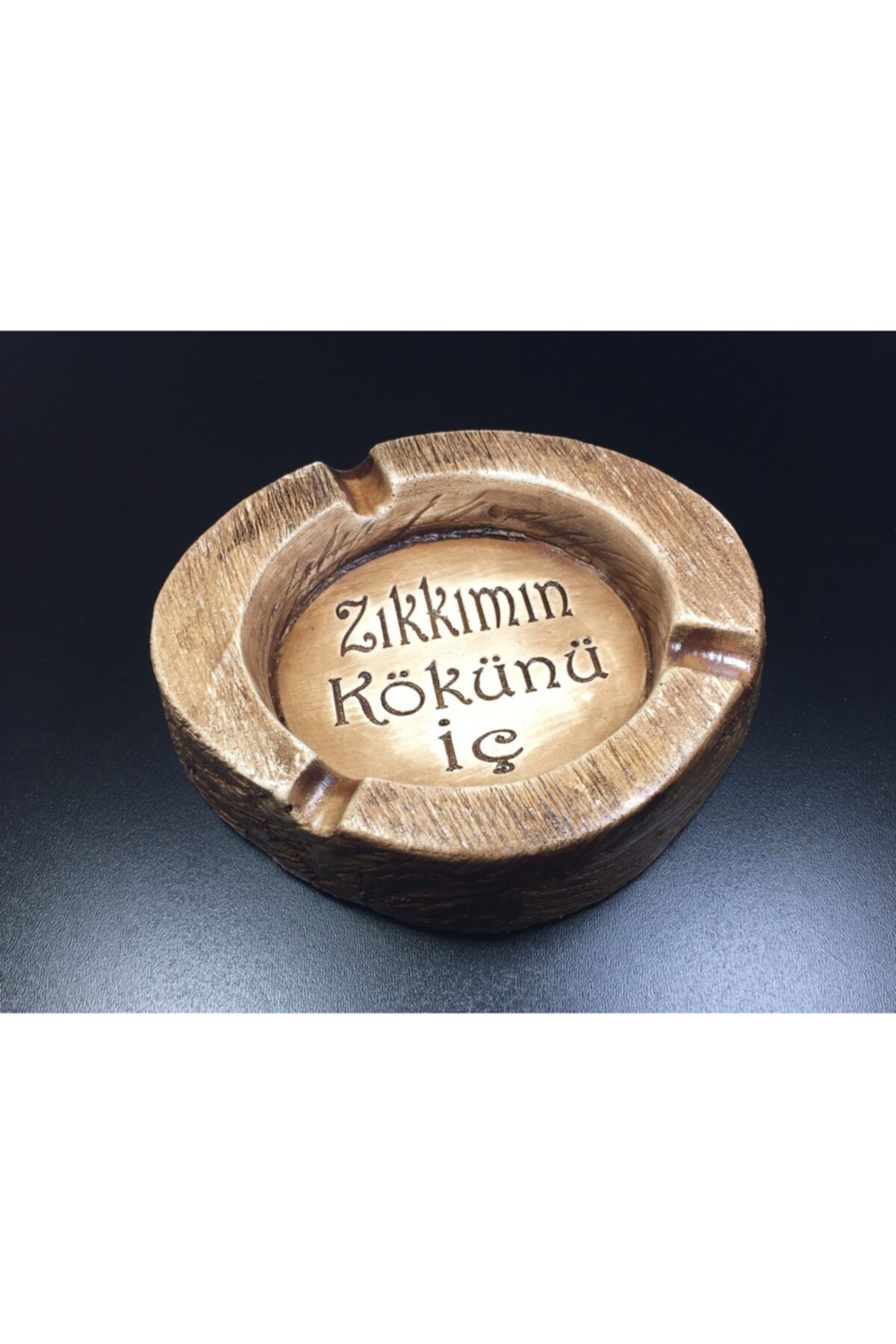 Burhan Design Özel Ahşap Sandıkta Esprili Kül Tablası