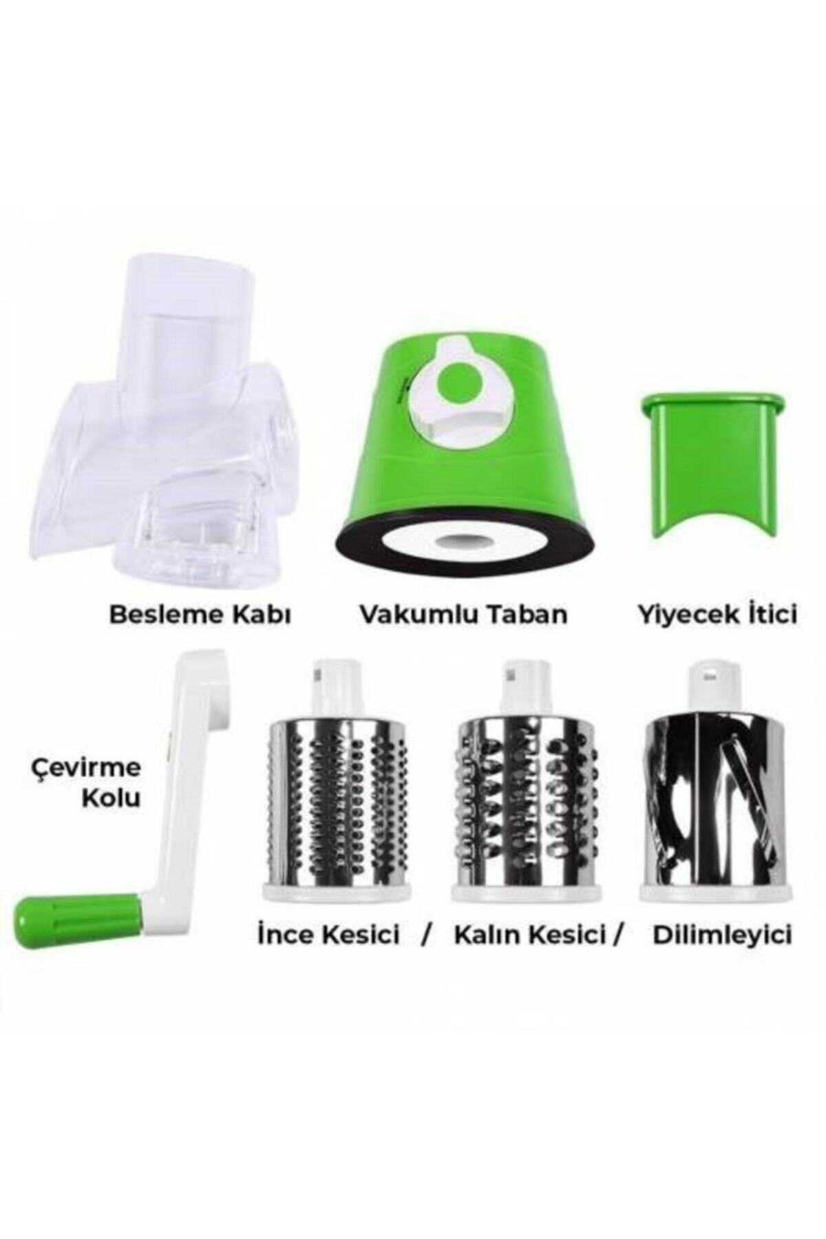 TEKNO İSTANBUL Çevirme Kollu Pratik Doğrayıcı Rende Asorti