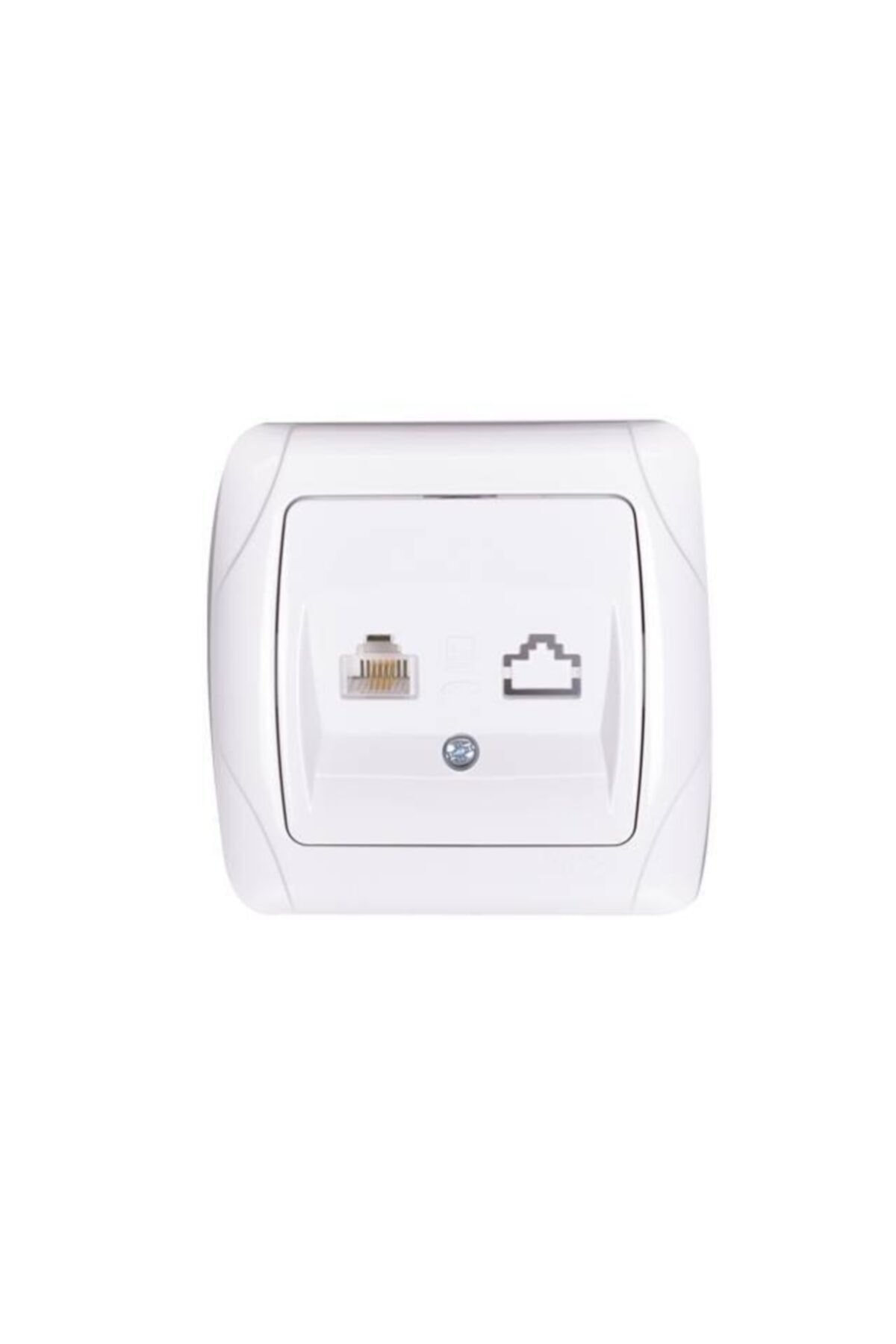 VİKO Carmen Beyaz Tekli Nümeris Telefon Prizi