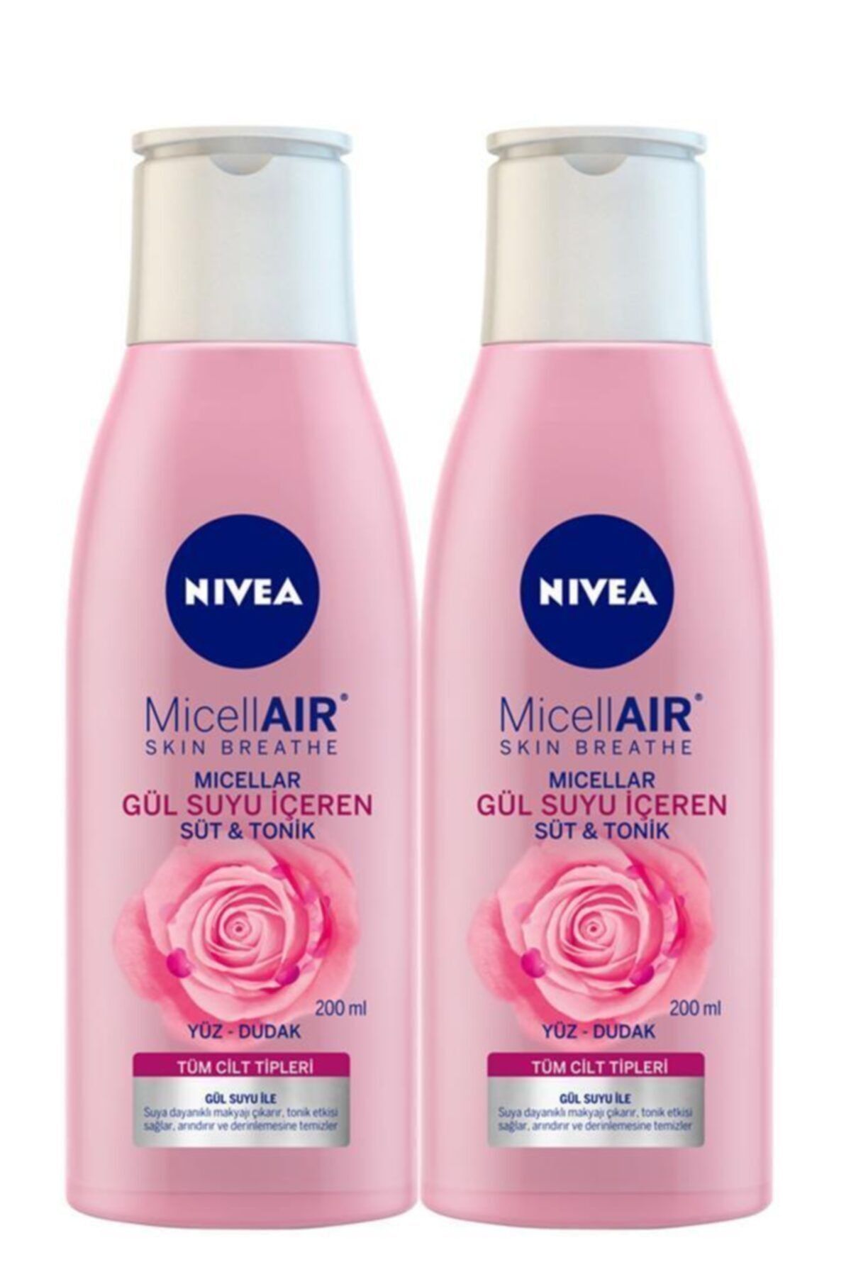 Nivea Micellair Gül Suyu Içeren Süt&tonik 200ml X2