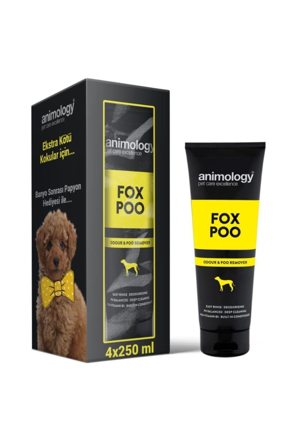 Animology Fox Poo Kötü Kokular Için Köpek Şampuanı 4x250 ml