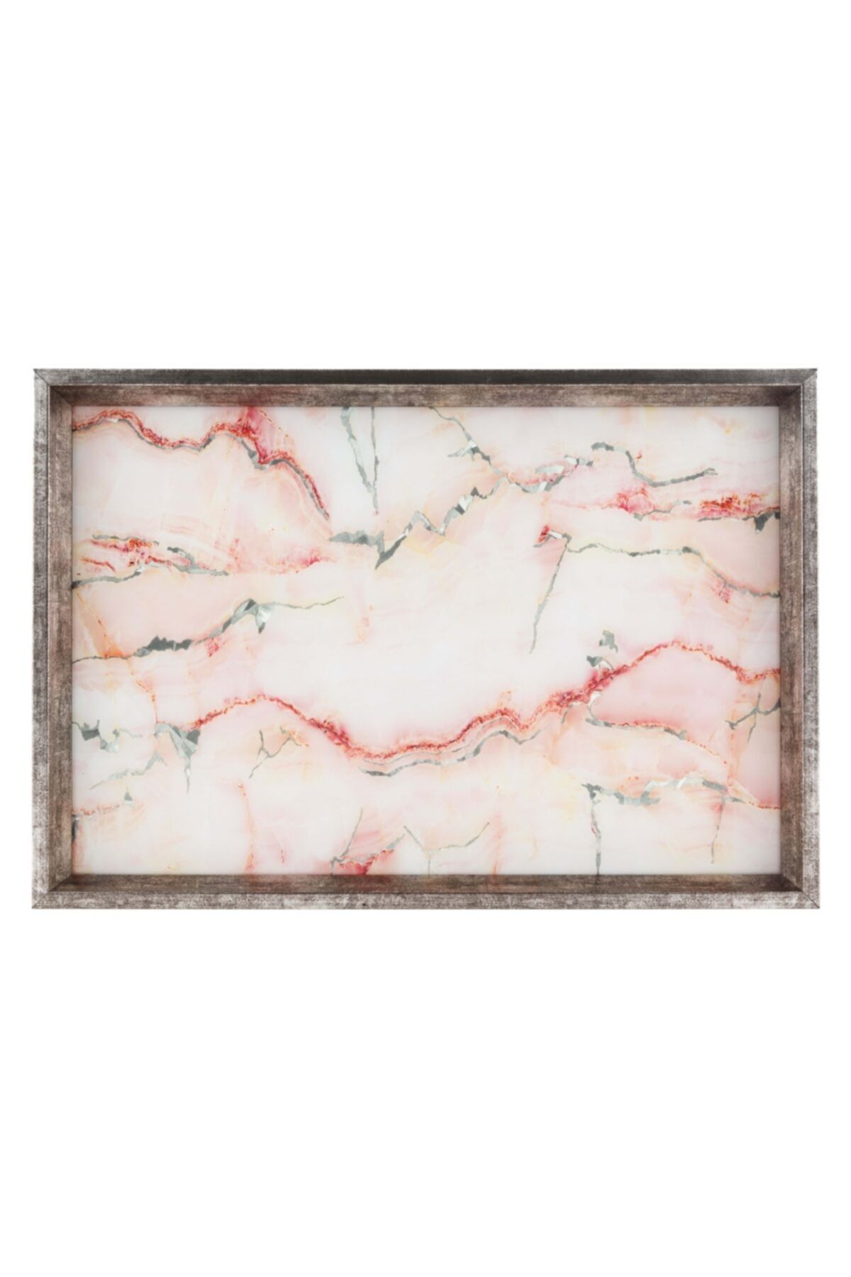 Mudo Concept Pınk Marble Dekoratif Tepsi 31x46 cm