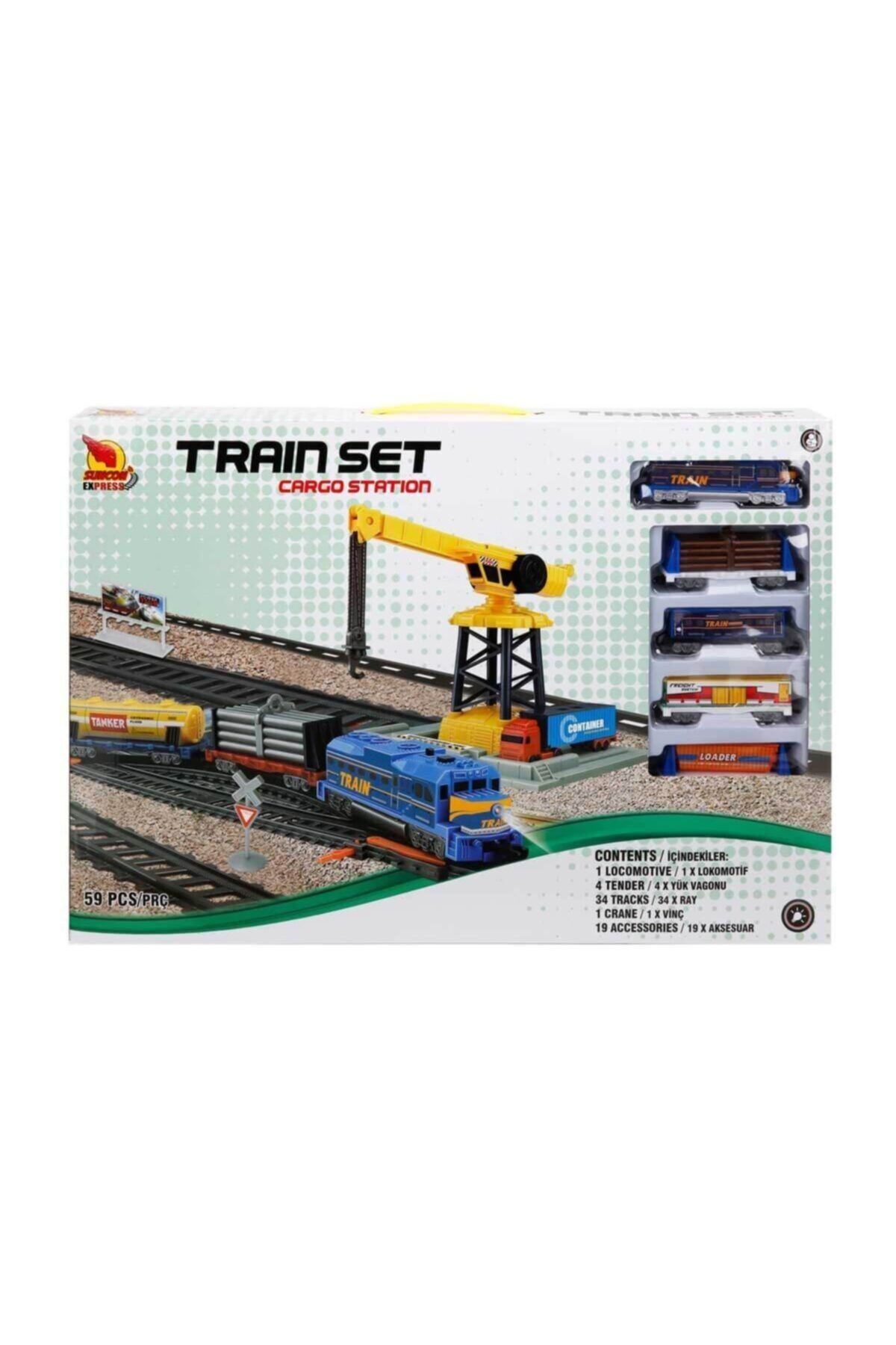 Sunman 2003 Sun Rst Snc Tren Set Cargo Statıon 59 Prç Işıklı S O