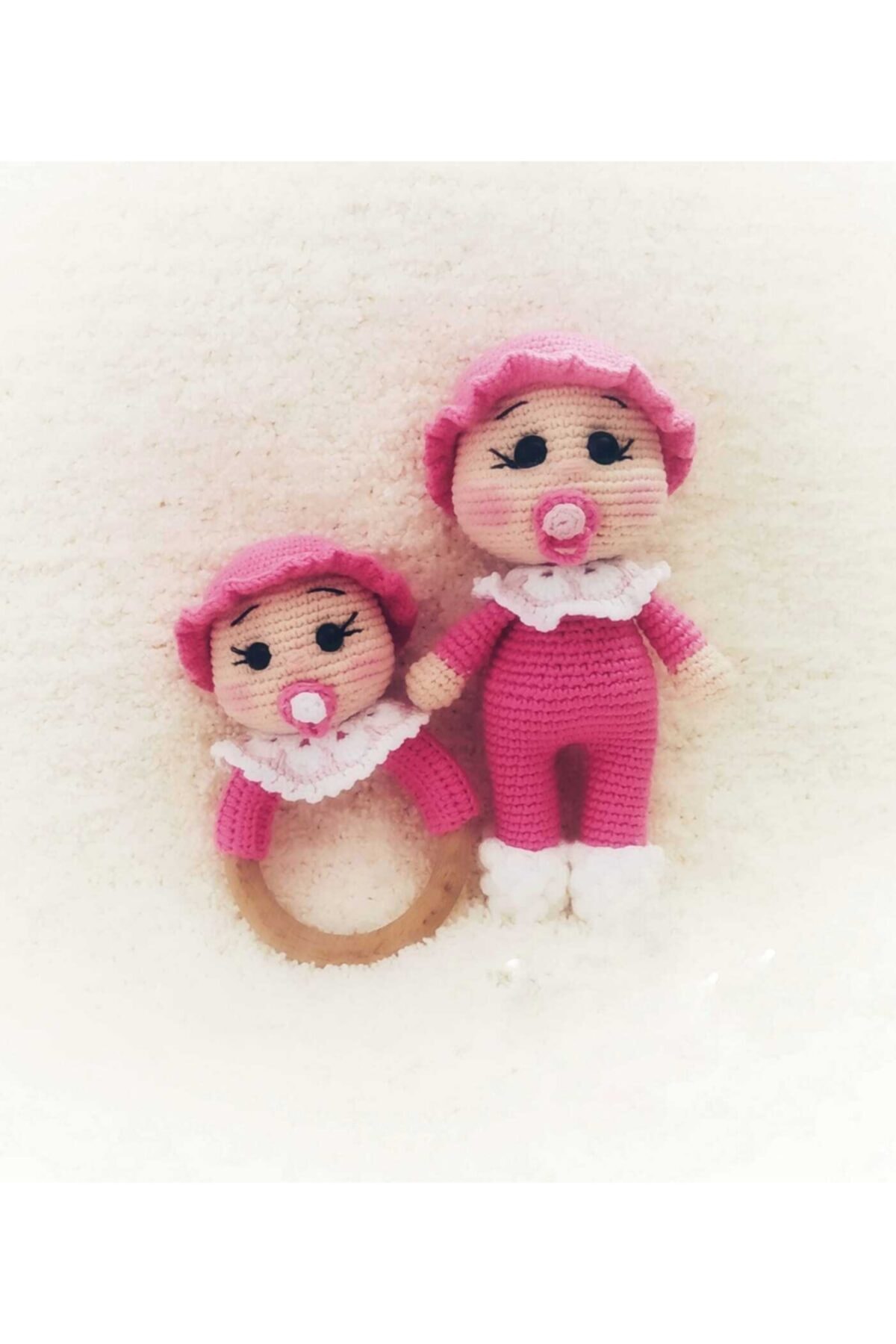 pamuktan oyuncağa Emzikli Bebek Set Ikili