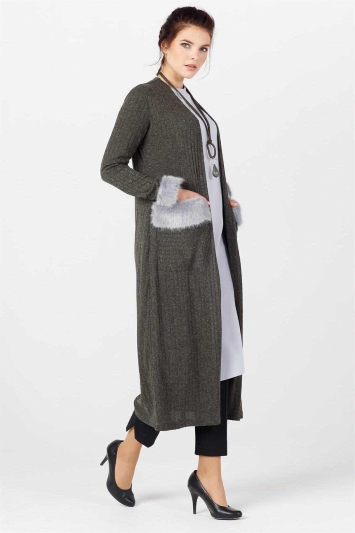 Esswaap Kadın Haki Hırkalı Takım