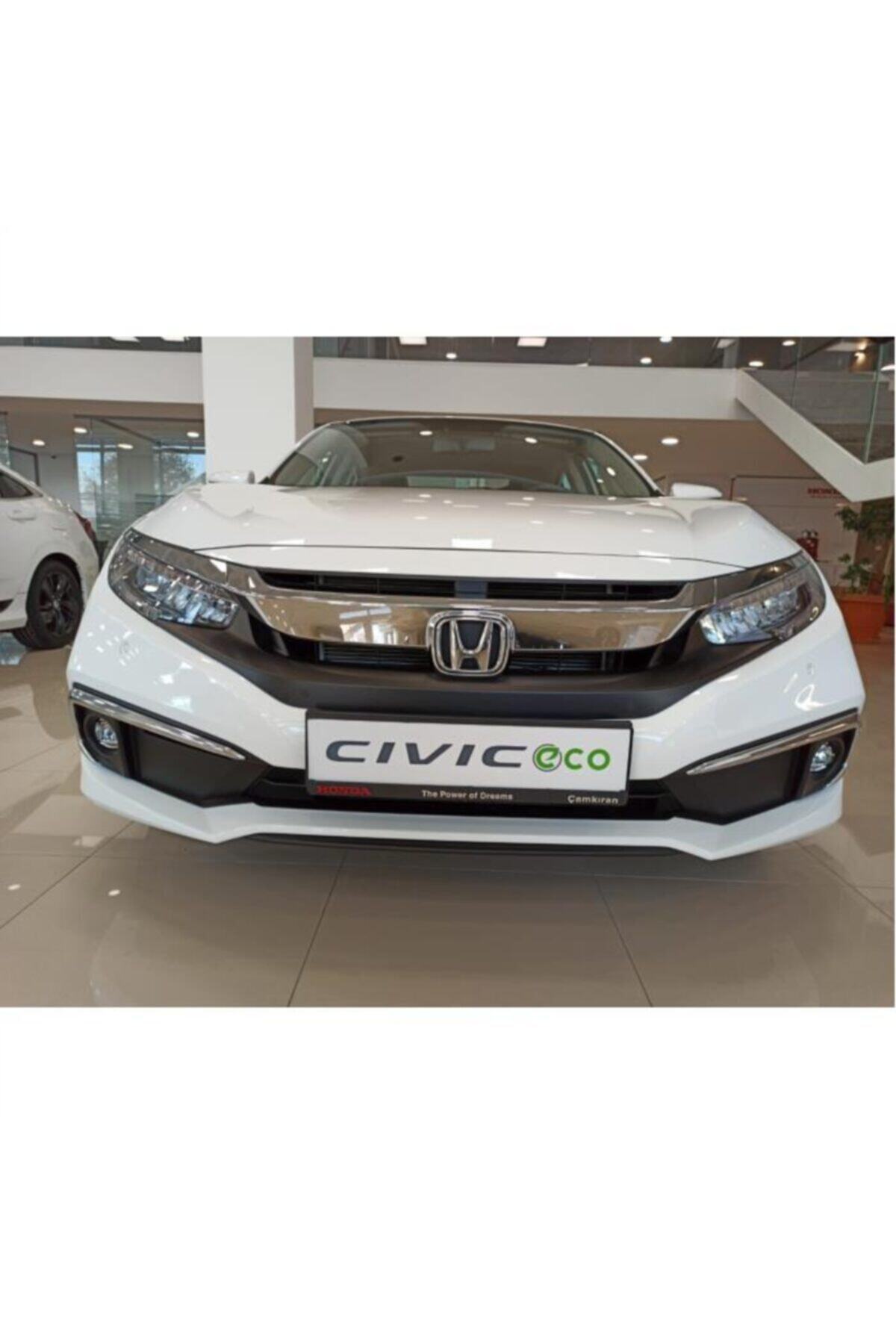 Autokit Honda Civic Fc5 Uyumlu  Ön Sis Kaşı Kaplaması Nikelajı (makyajlı Kasa)