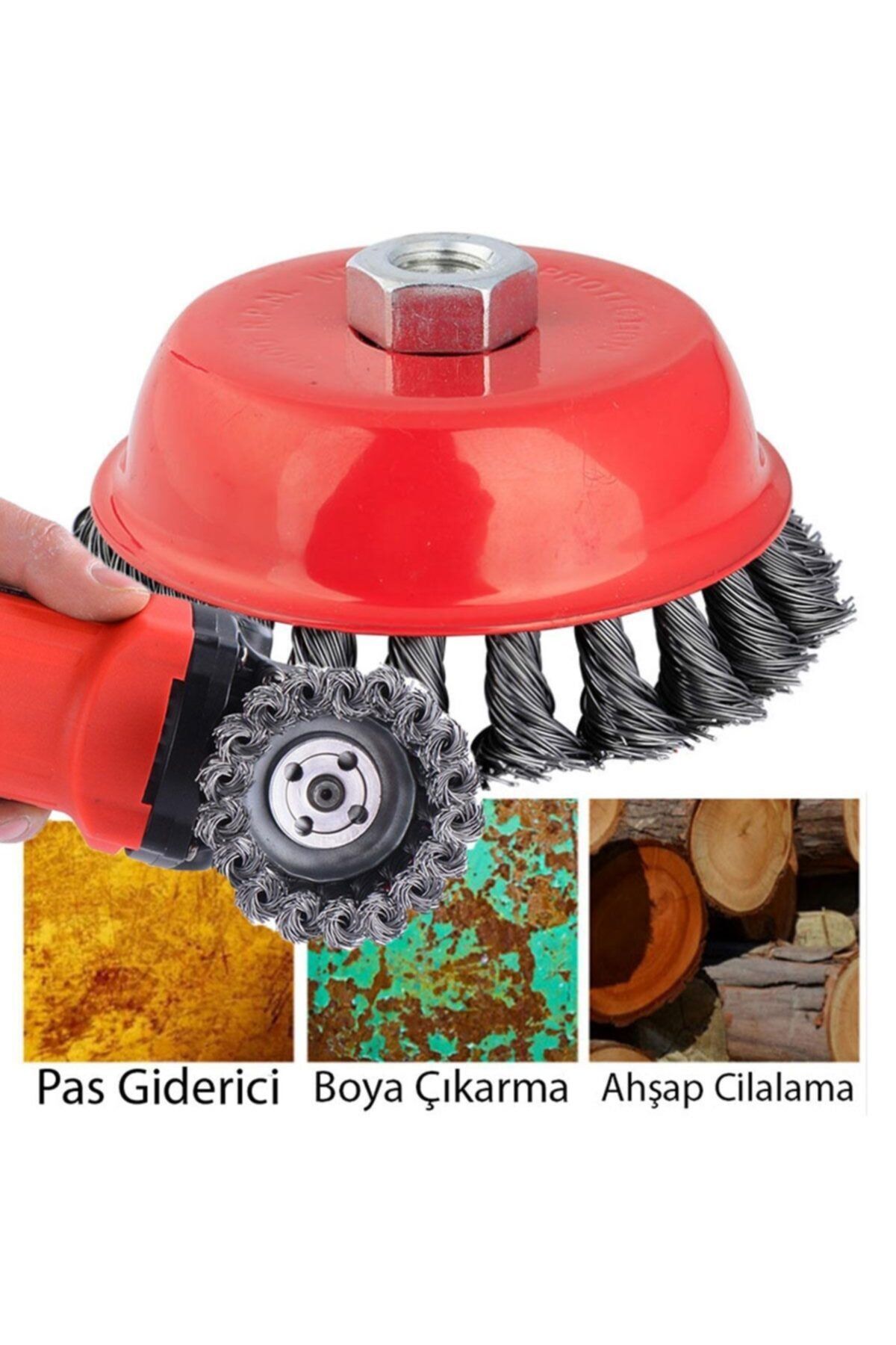 GFB Burgulu Telli Çanak Fırça M14 Vidalı