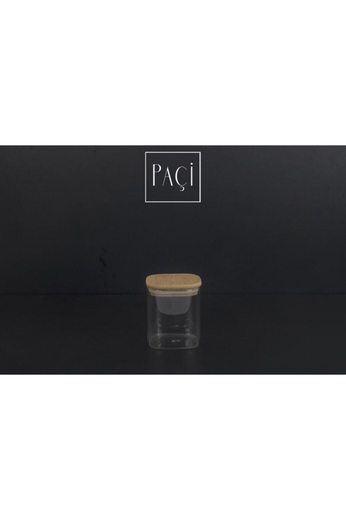Paçi Bambu Kapak Kare Kavanoz 450 ml