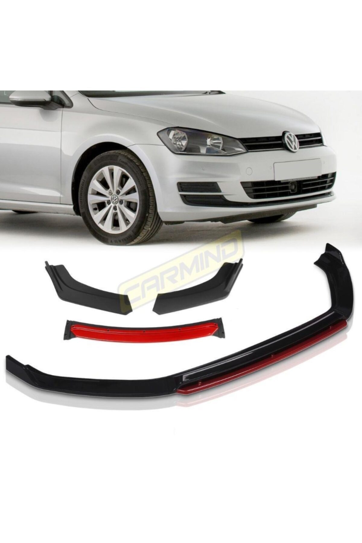 Carmind Volkswagen Polo Ön Tampon Altı Lip 4 Parça 2014-2018