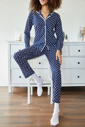 Lacivert Kadin Pijama Takimi Modelleri Fiyatlari Trendyol