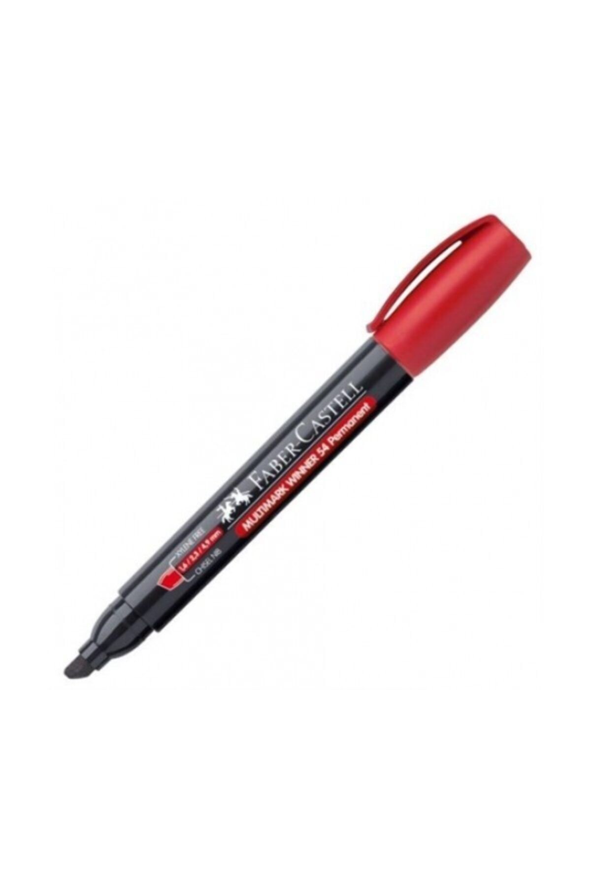 Faber Castell Permanent Markör 54 Kırmızı Kesik