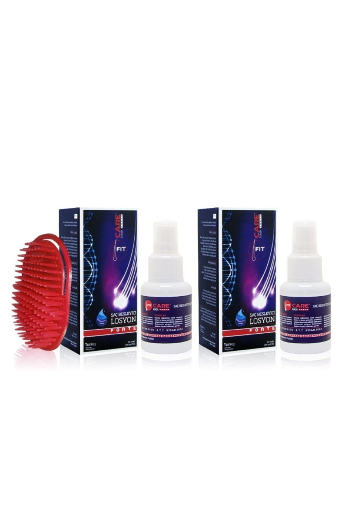 FitcareForte Fitcare Forte %30 Daha Güçlü Saç Losyonu 2 Adet + Tarak