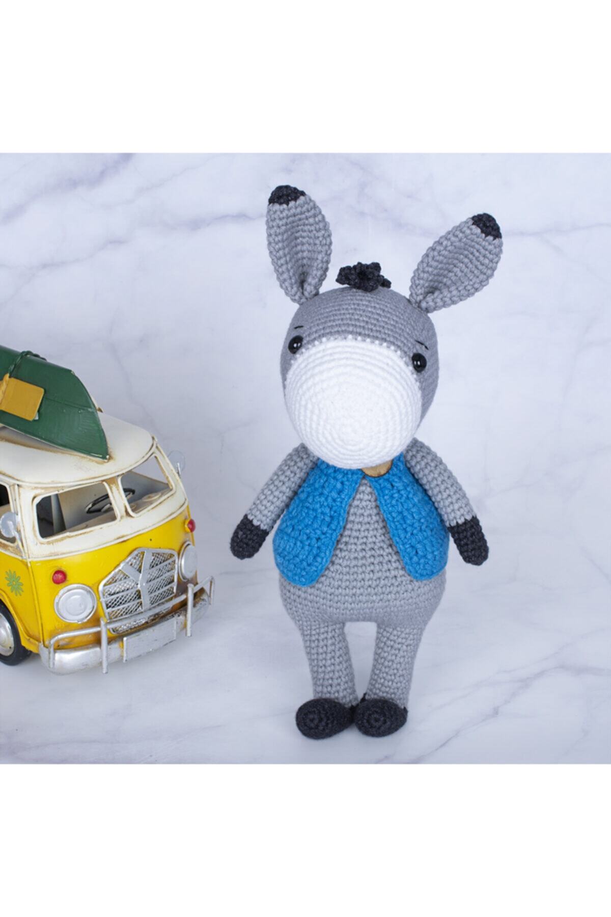 Amigurumi Turkey Yelekli Sevimli Sıpa Amigurumi Organik El Örmesi Uyku Arkadaşı Örgü Bebek St-303765