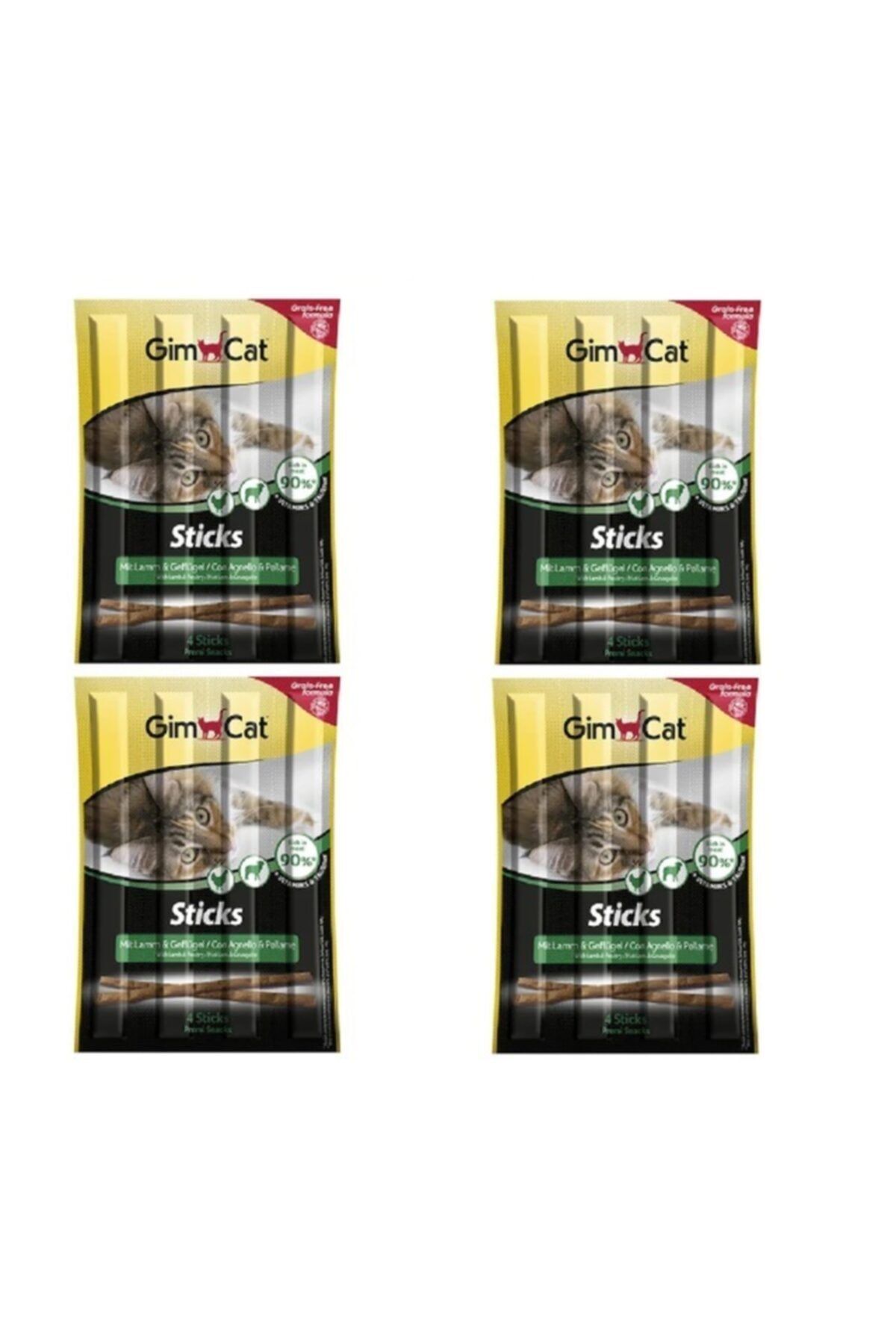 Gimcat Tahılsız Kuzu Etli Ve Tavuklu Sticks Kedi Ödül Çubukları 4'lü 4 X 5 G