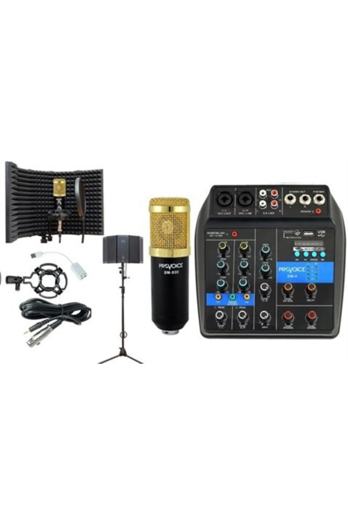 Provoice Audio Bm-800 Full Studyo Üst Seviye Siyah Ses Kayıt Seti