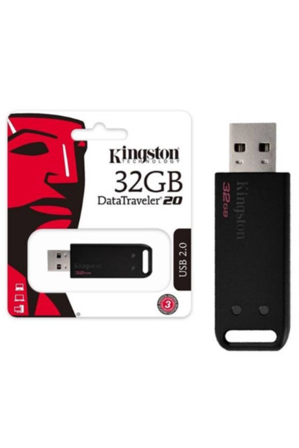 Kingston 32 Gb Usb 2.0 Plastik Kasa Siyah Flash Bellek