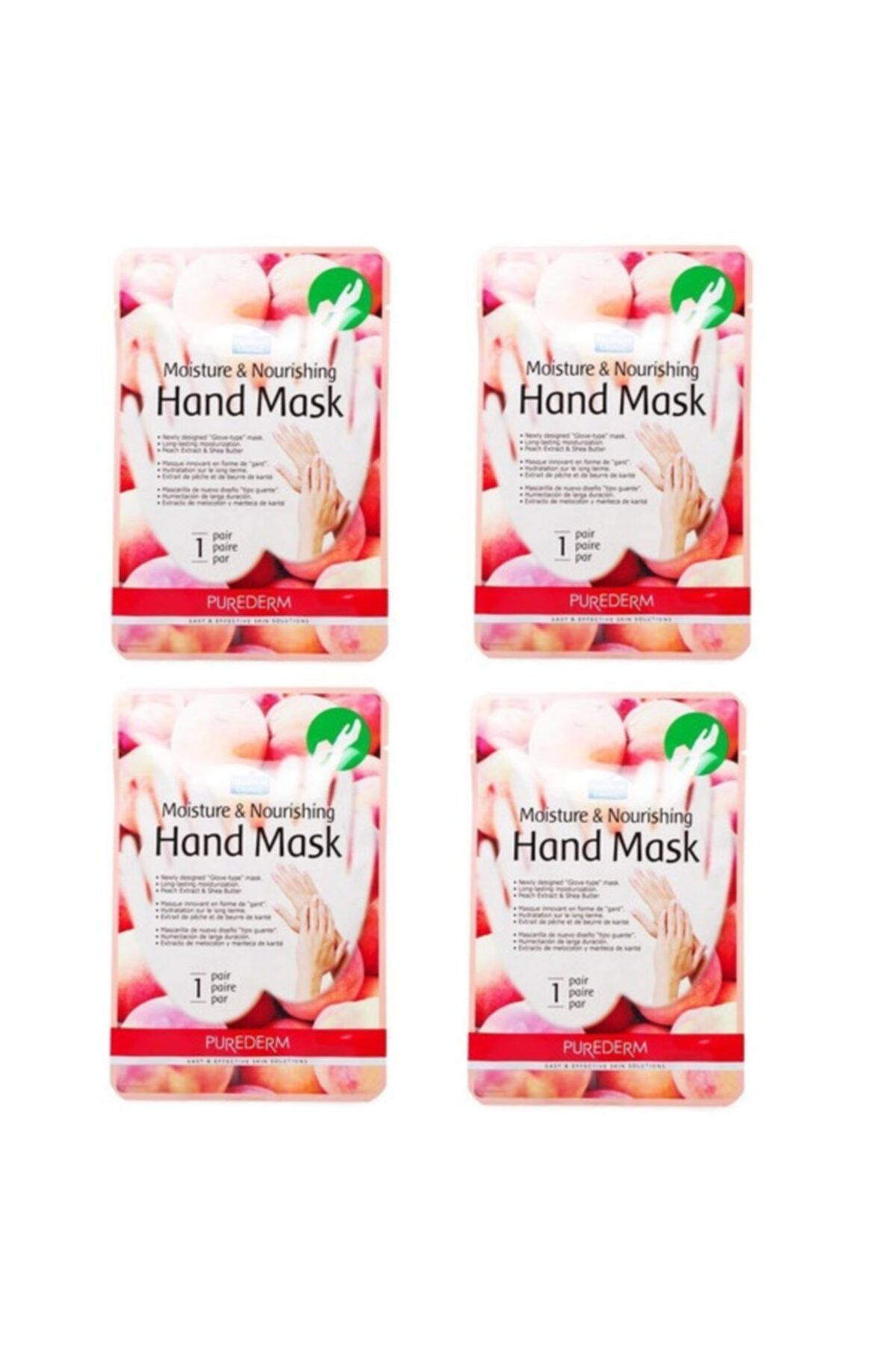 Purederm Nemlendirici Ve Besleyici El Maskesi Şeftali Özlü 4'lü Set
