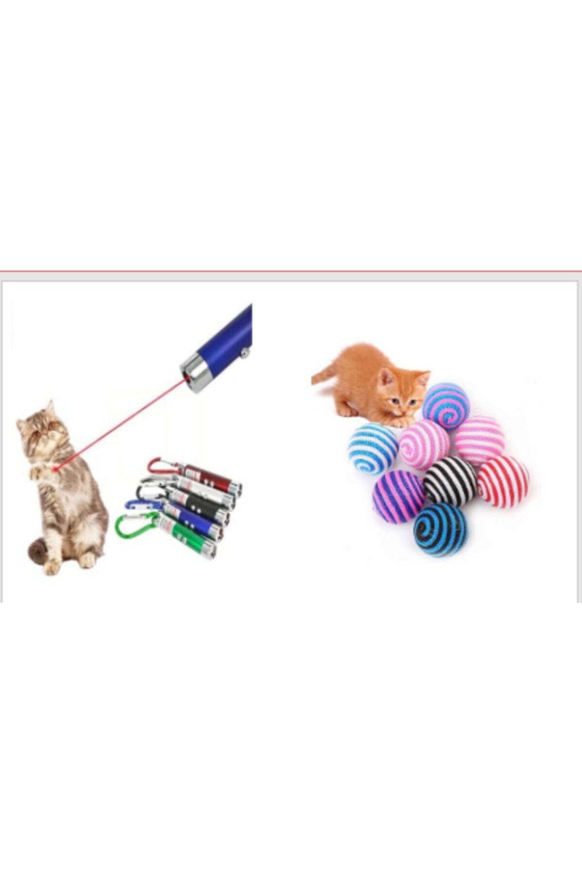 Easy Pet Kedi Sesli Ip Sarma Topu & Kedi Oyun Lazeri