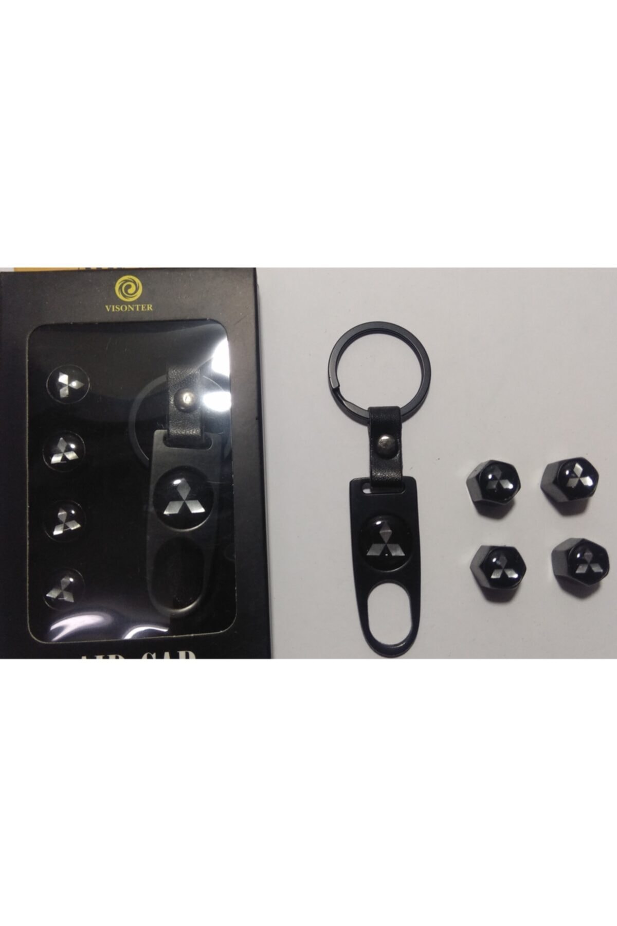 Klas Auto Mıtsubıshı Metal Sibop Kapağı Anahtarlık Set