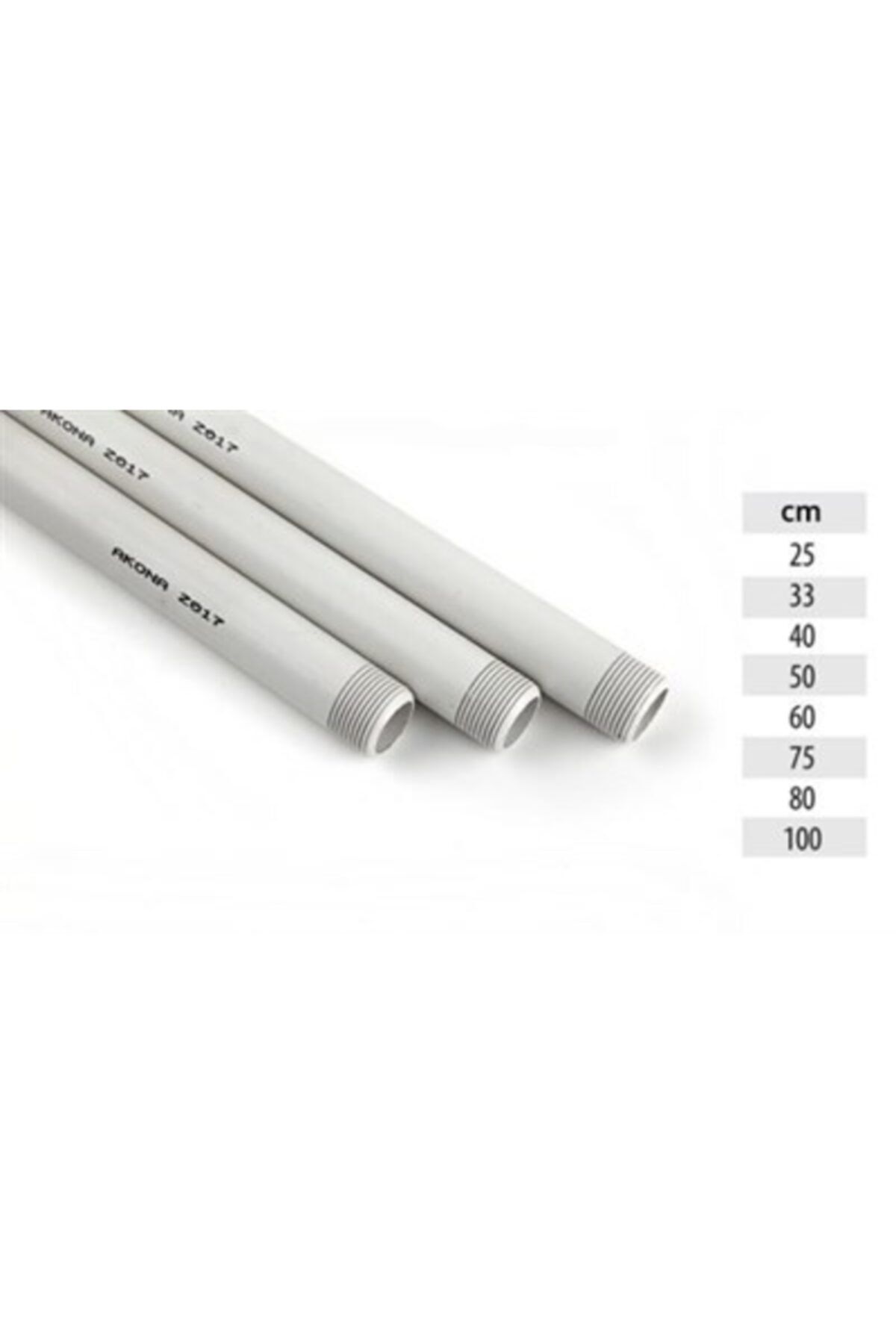 Akona Beyaz Pvc Uzatma Borusu  80 cm 25 Adet