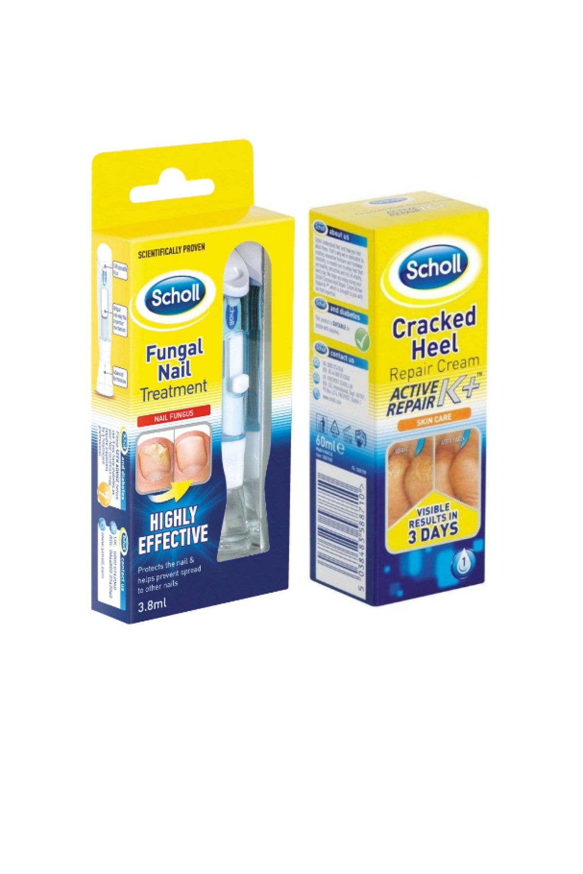 Scholl Mantar Enfeksiyonu - Tırnak Mantarı Giderici 3,8 Ml+ Topuk Çatlak Kremi 60 Ml
