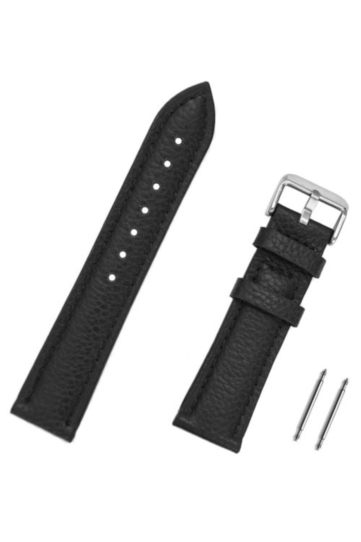 Chrono Siyah Hakiki Deri Saat Kordonu Kayış 22mm