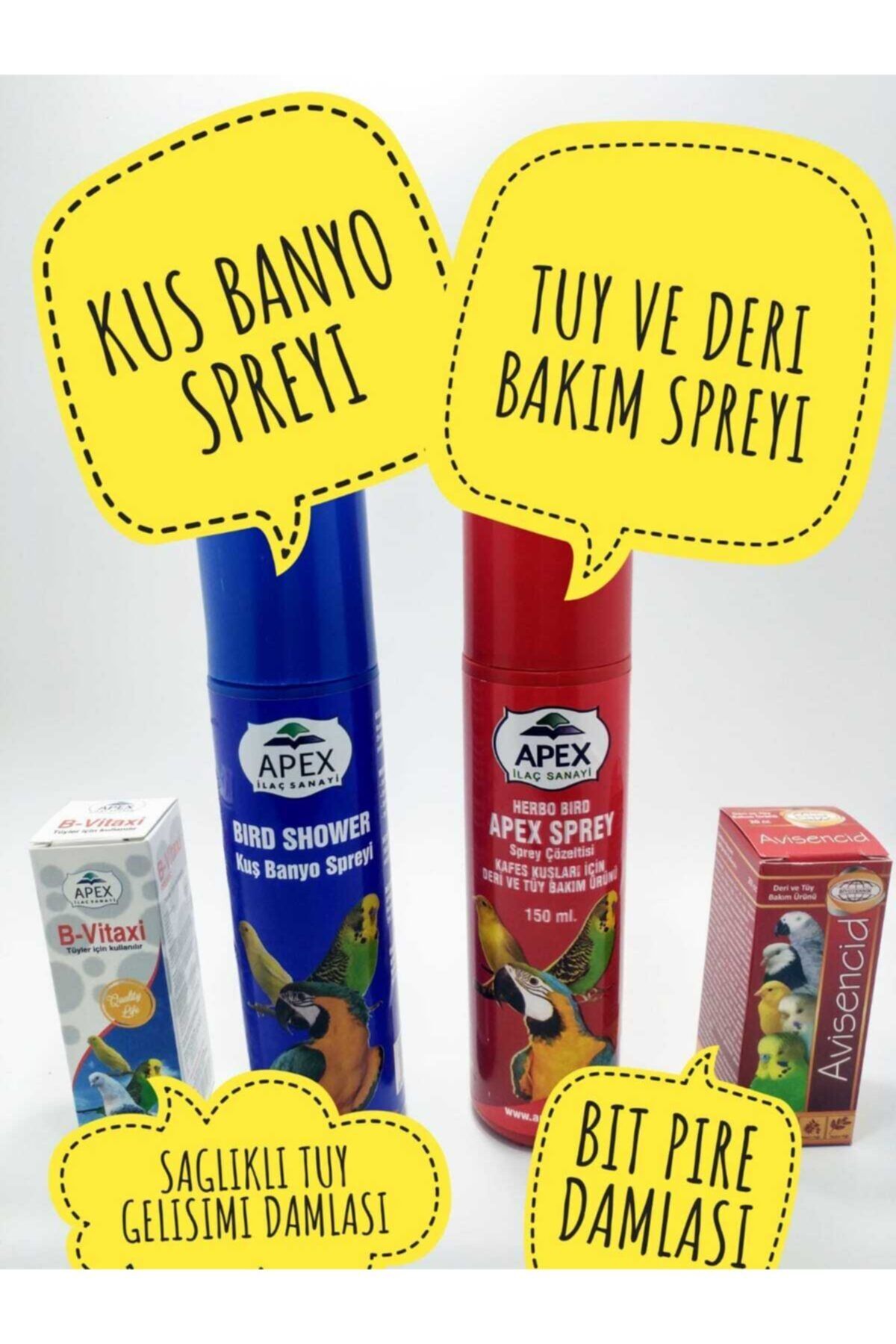 Ozzy Biyoteknik Avicensid | Apex Kuş Banyo Spreyi| Apex Bvitaxi