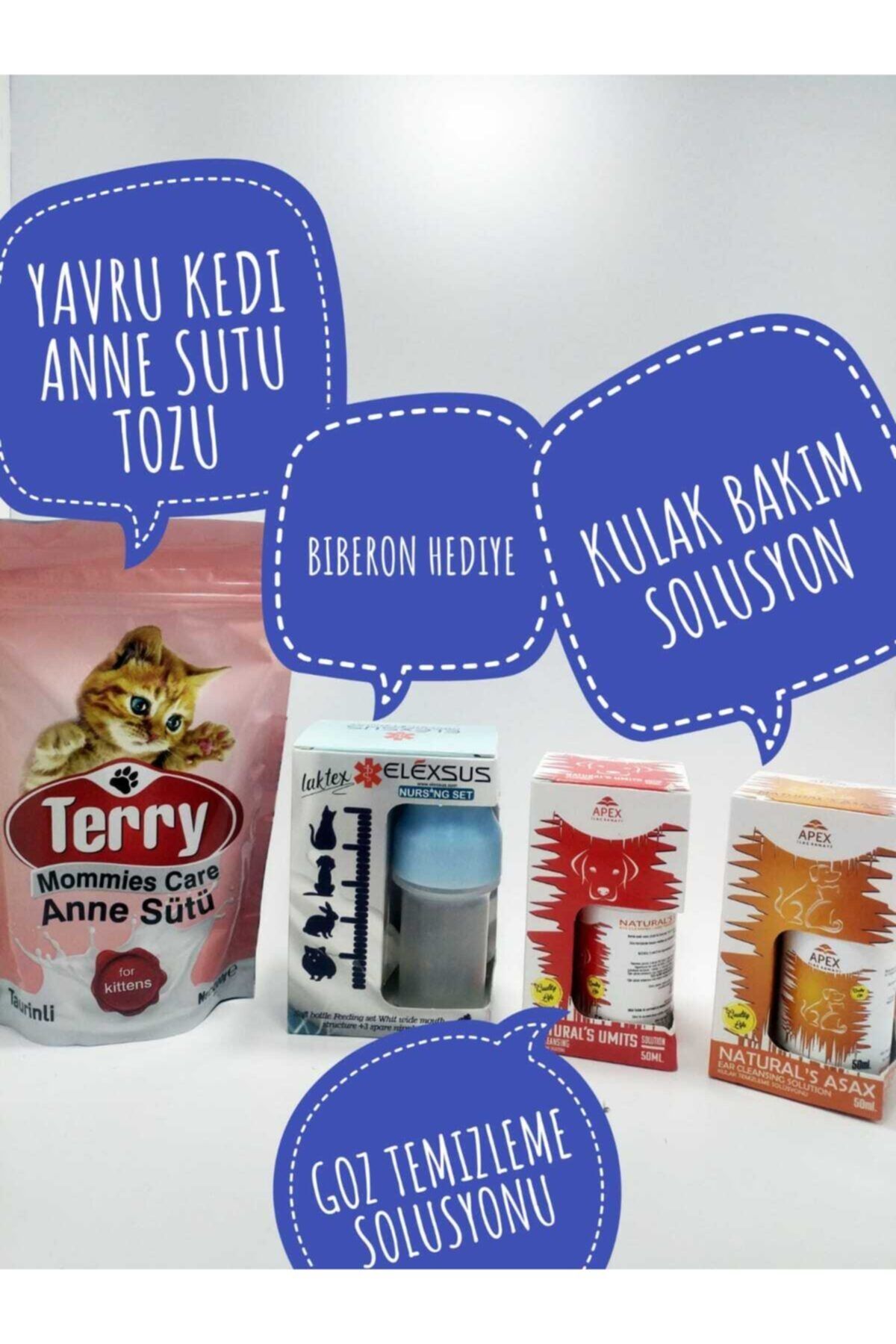 Ozzy Sokak Kedisi Için Süt Tozu, Göz Ve Kulak Temizleme Solusyonu