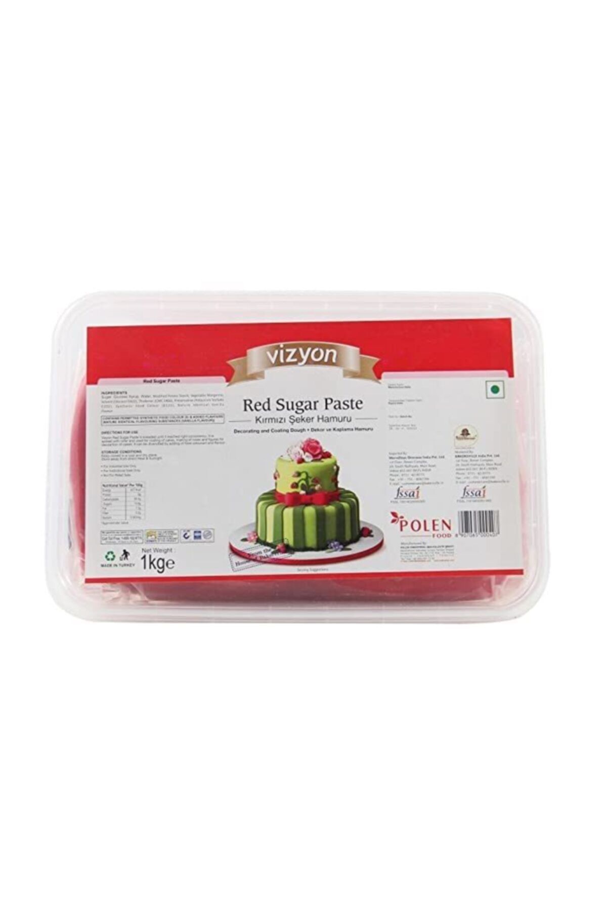 Cakescity Vizyon Kırmızı Şeker Hamuru 1 Kg