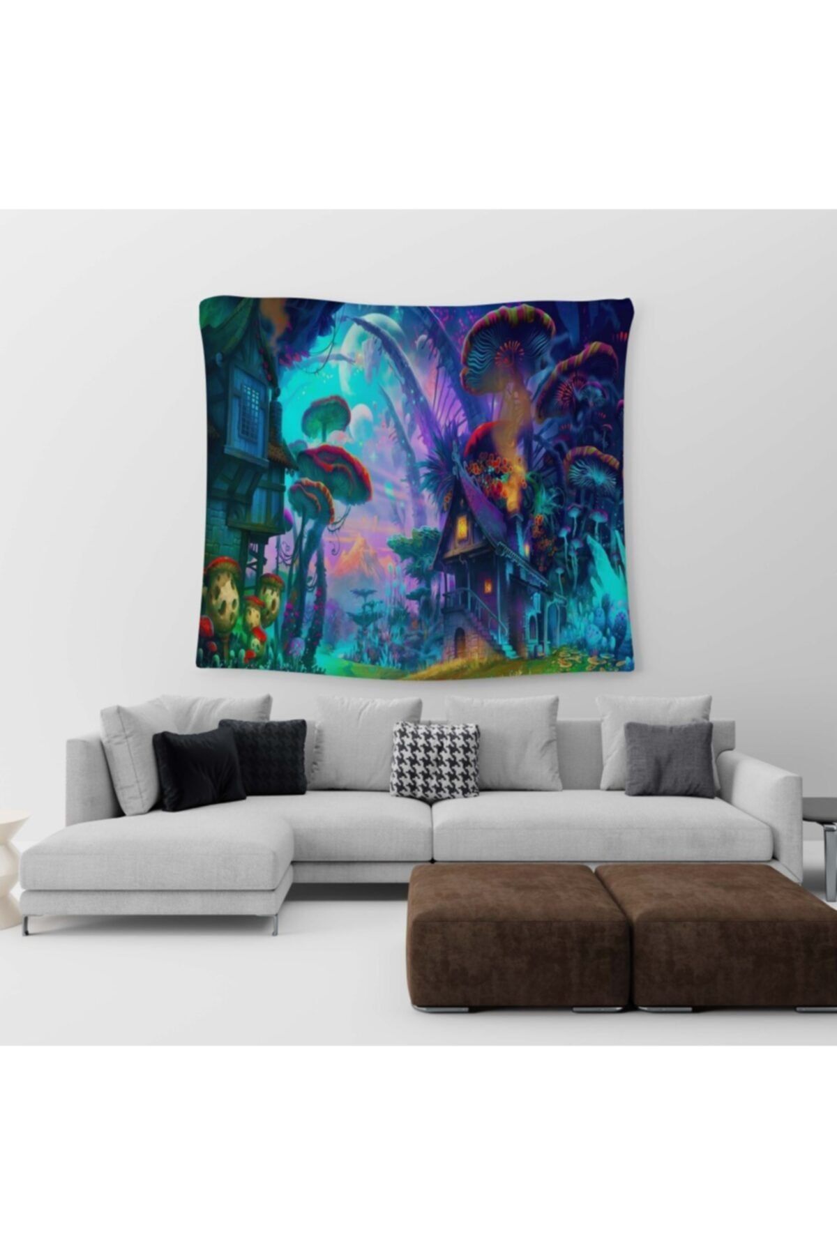 PASAJ HOME Trippy Mushroom Duvar Örtüsü