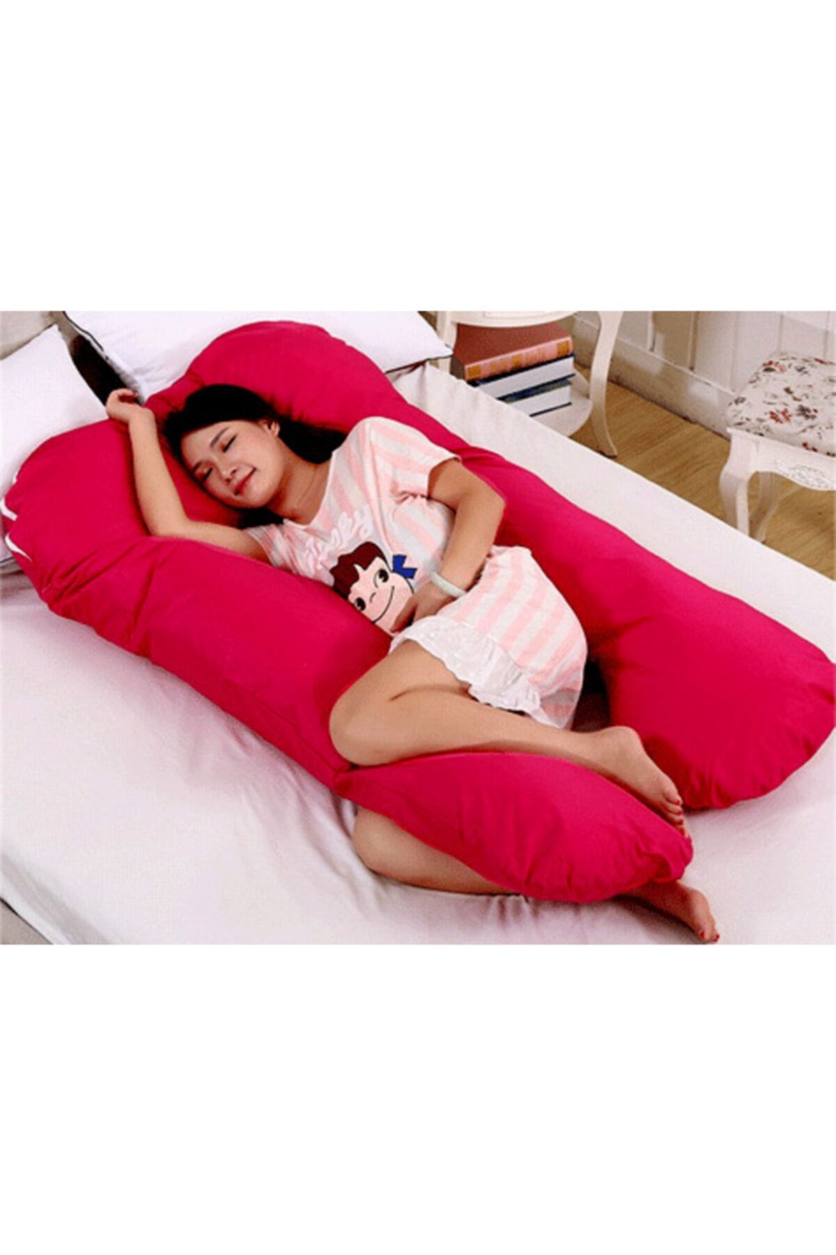 horussweetshop 5 Farklı Bölge Destekli Hamile Yastığı ( Kırmızı )