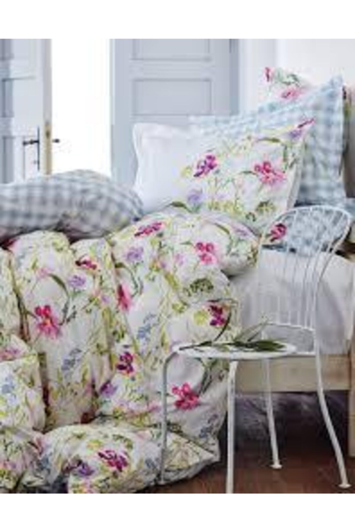 Karaca Home Lona Fuşya Çiçekli Tek Kişilik Pike Takımı