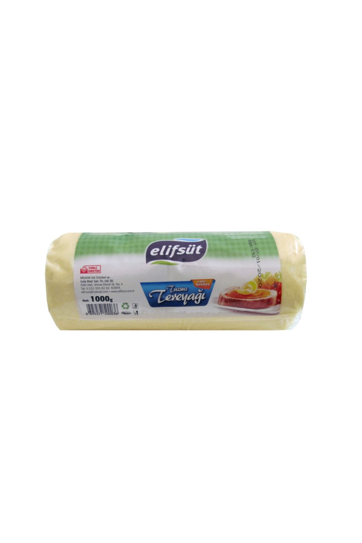 Elif Süt Tuzsuz Rulo Tereyağı 1000 gr