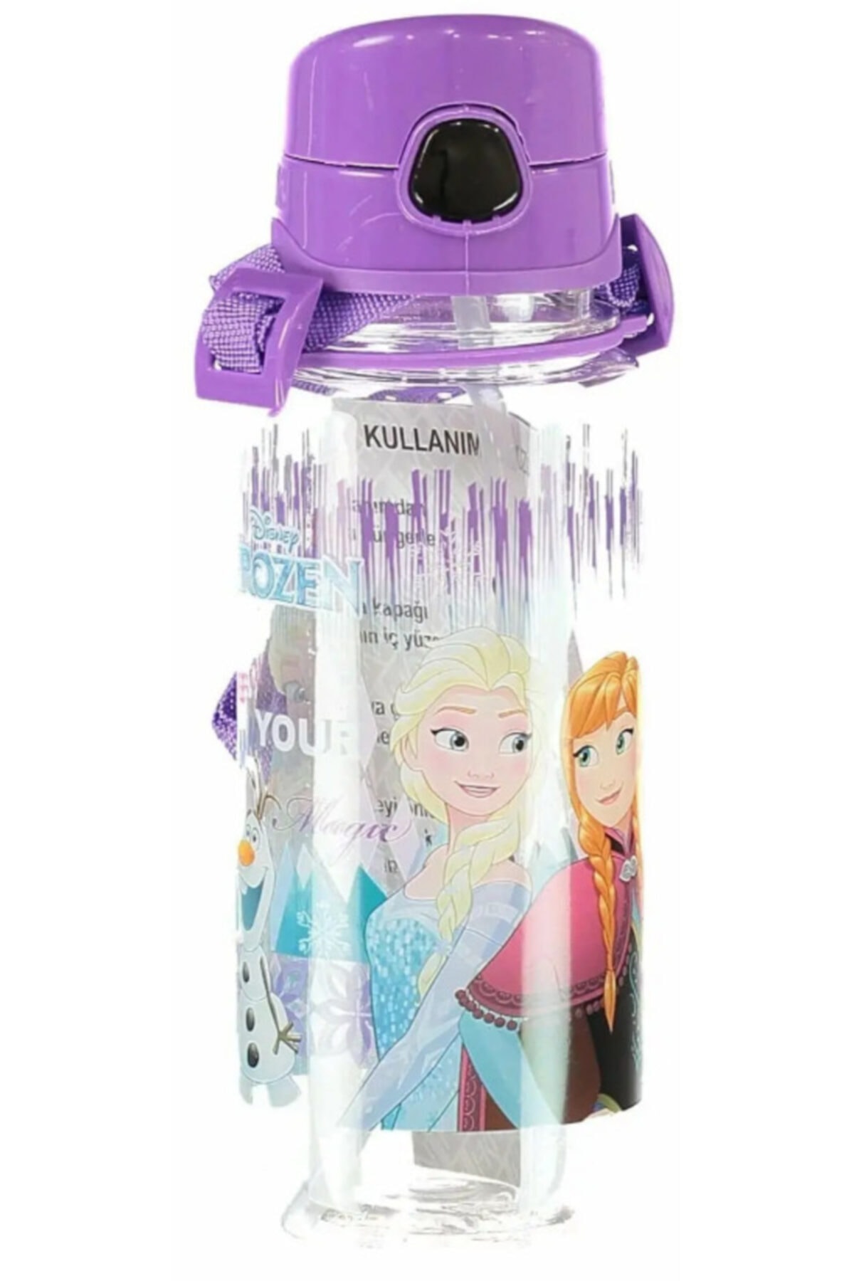 Hakan Çanta Frozen Şeffaf Pipetli Matara (Pipet Ağızlık - Kilitli Kapak) Frozenhkn007
