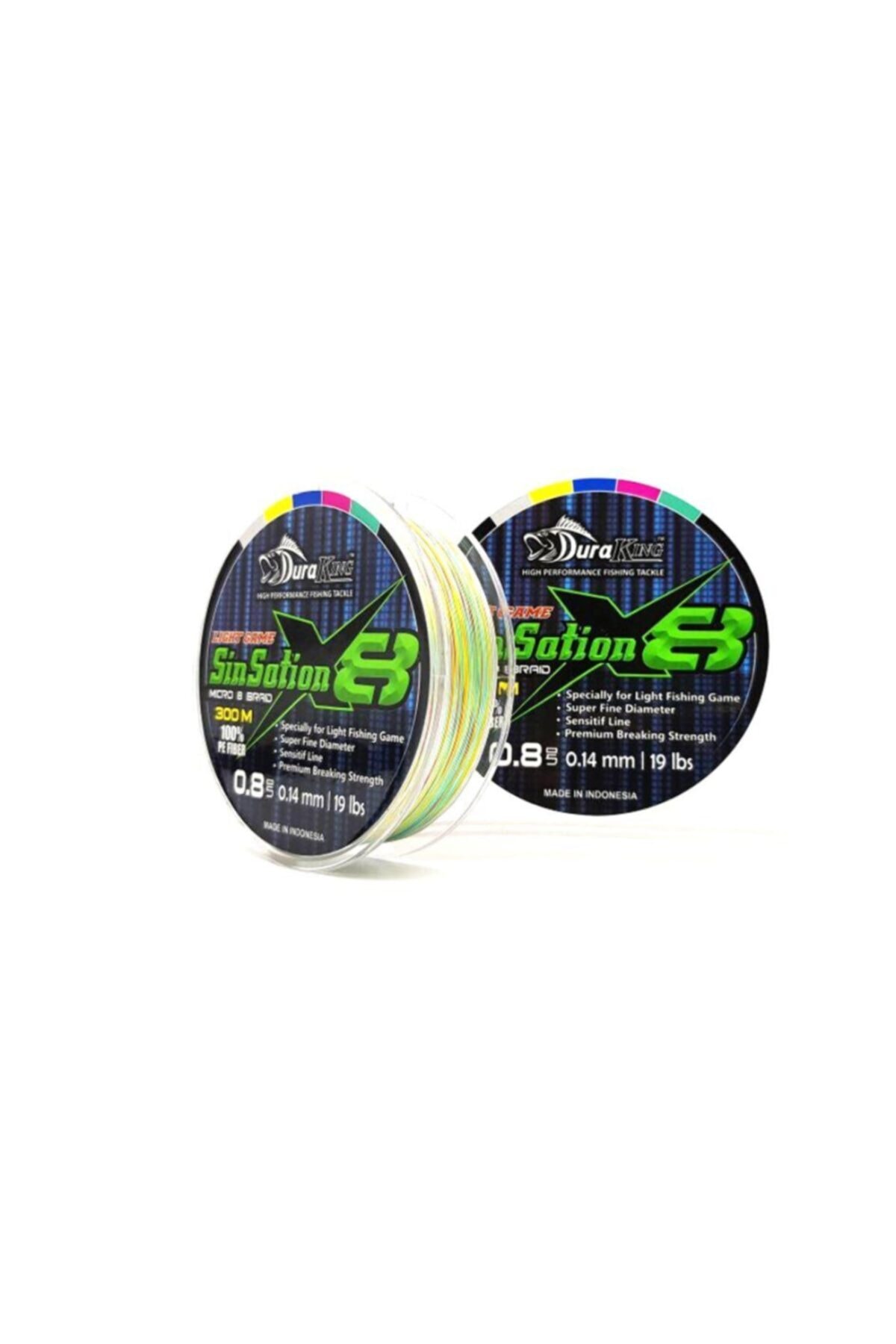Duraking Sinsation 8x 0,8pe 0,14mm 300mt Ip Misina Multicolor