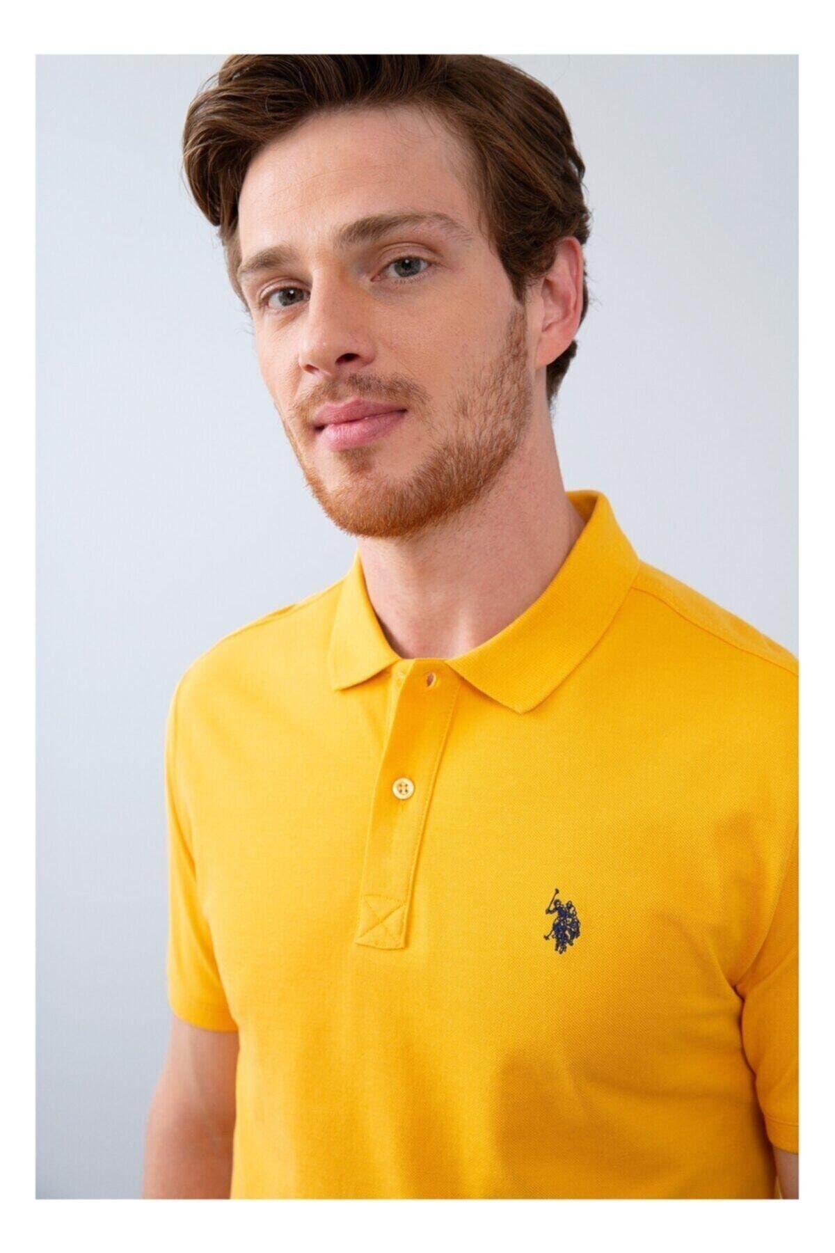 Polo Yaka Tshirt Koyu Sarı