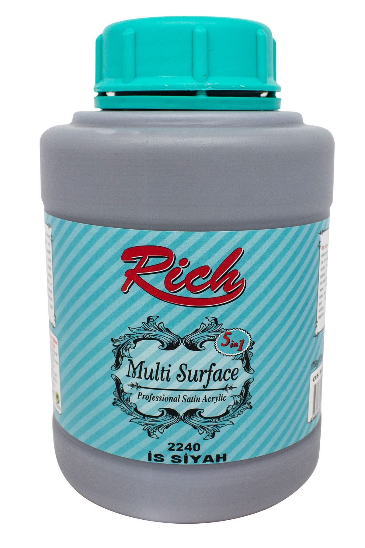 Rich Multi Surface Her Yüzey Için Akrilik Boya 1750 gr. 2240 Is Siyah