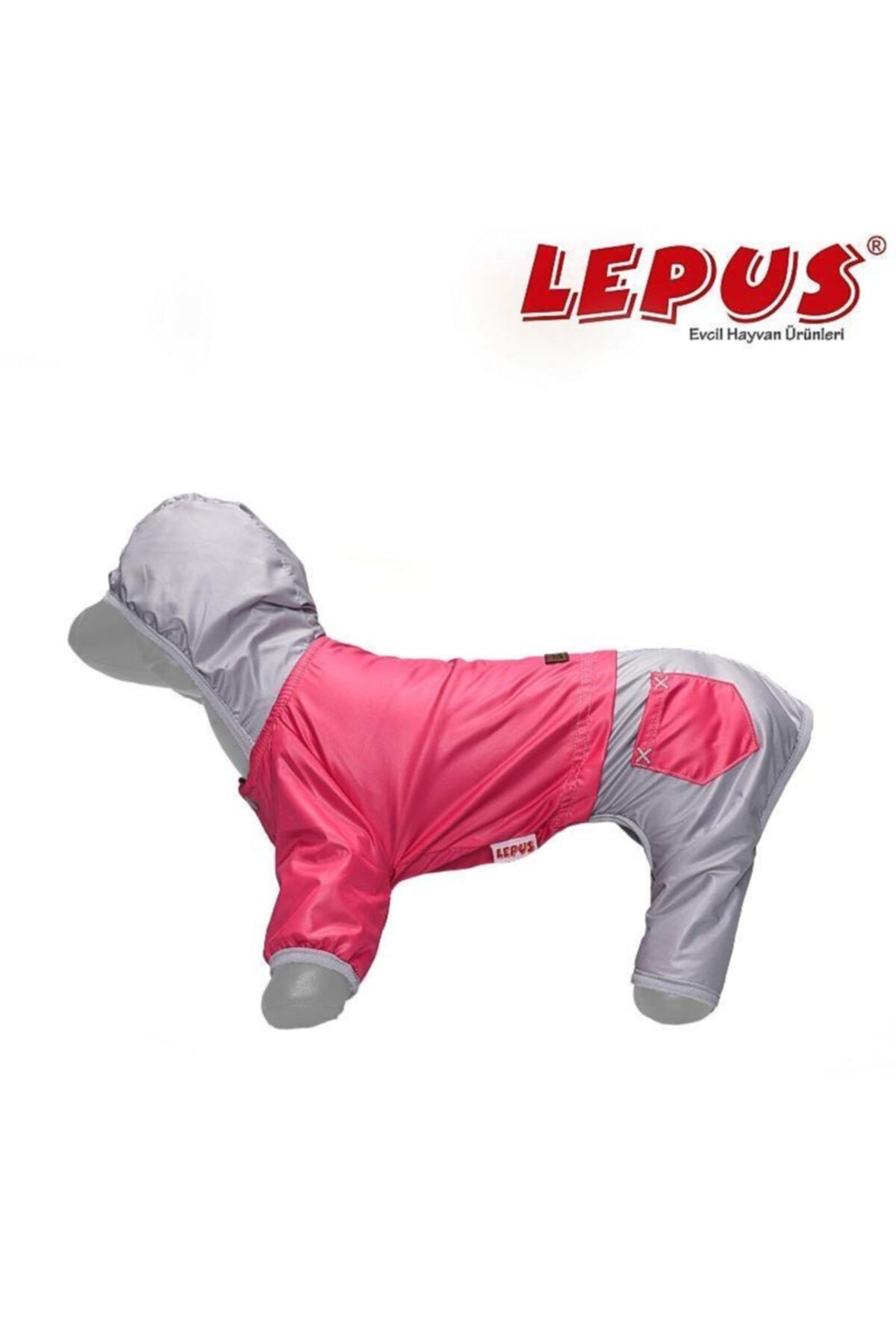 Lepus Küçük Irk Köpek Tulum Yağmurluk Fuşya Small